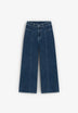 JEANS CULOTTES COM COSTURAS