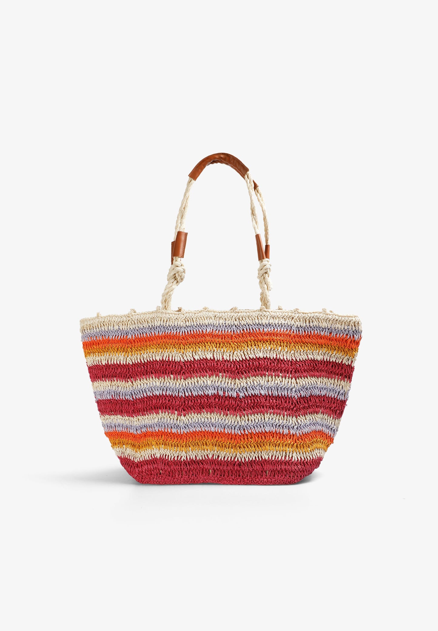 BOLSA TOTE BAG EM RÁFIA MULTICOLOR