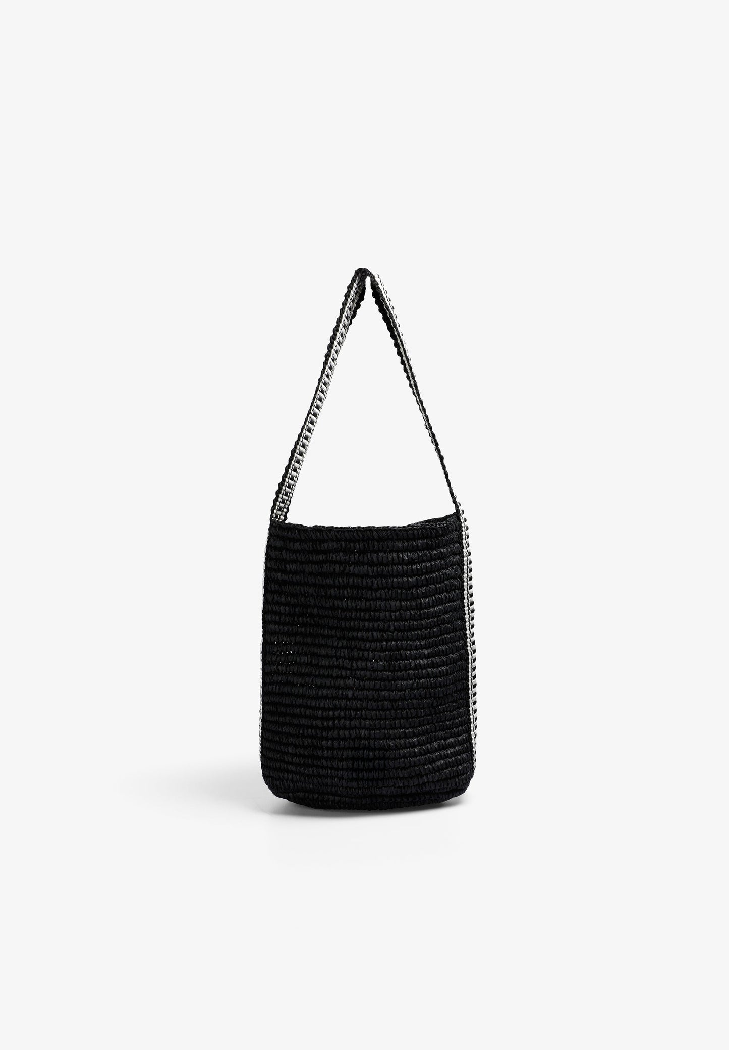 BOLSA CUBO RÁFIA BICOLOR