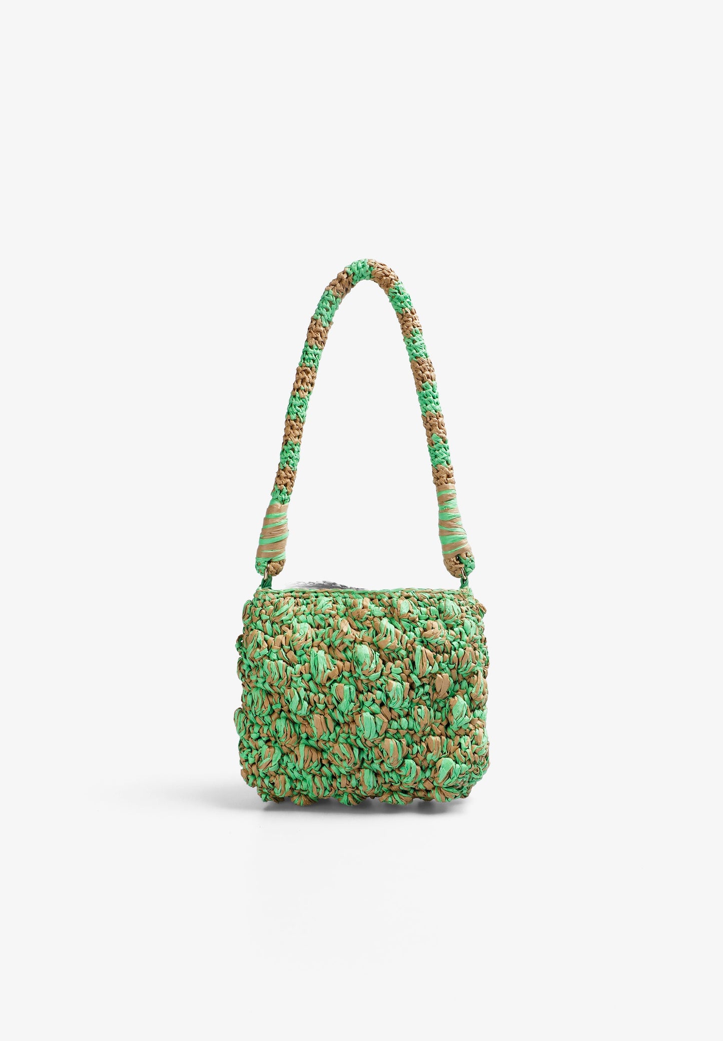 BOLSA DE RÁFIA COM PORMENORES FLÚOR