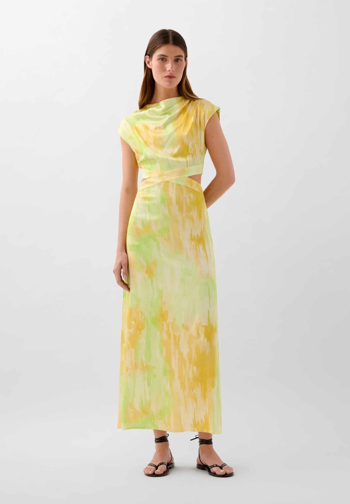 VESTIDO COM ABERTURAS TIE-DYE