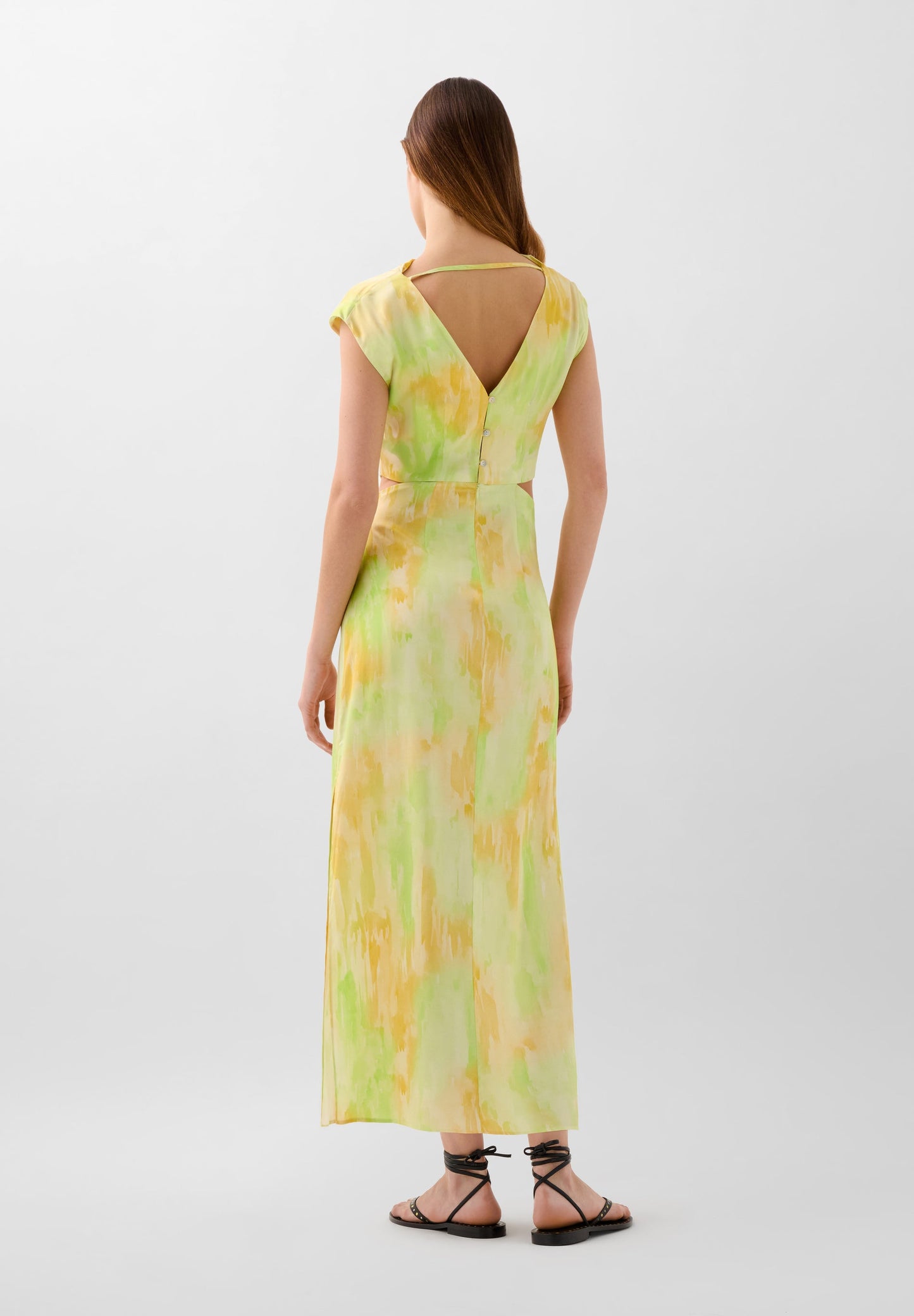 VESTIDO COM ABERTURAS TIE-DYE