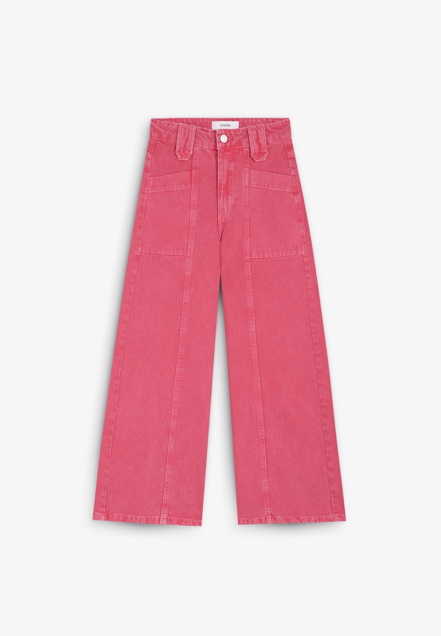 JEANS CULOTTE COM EFEITO DESBOTADO