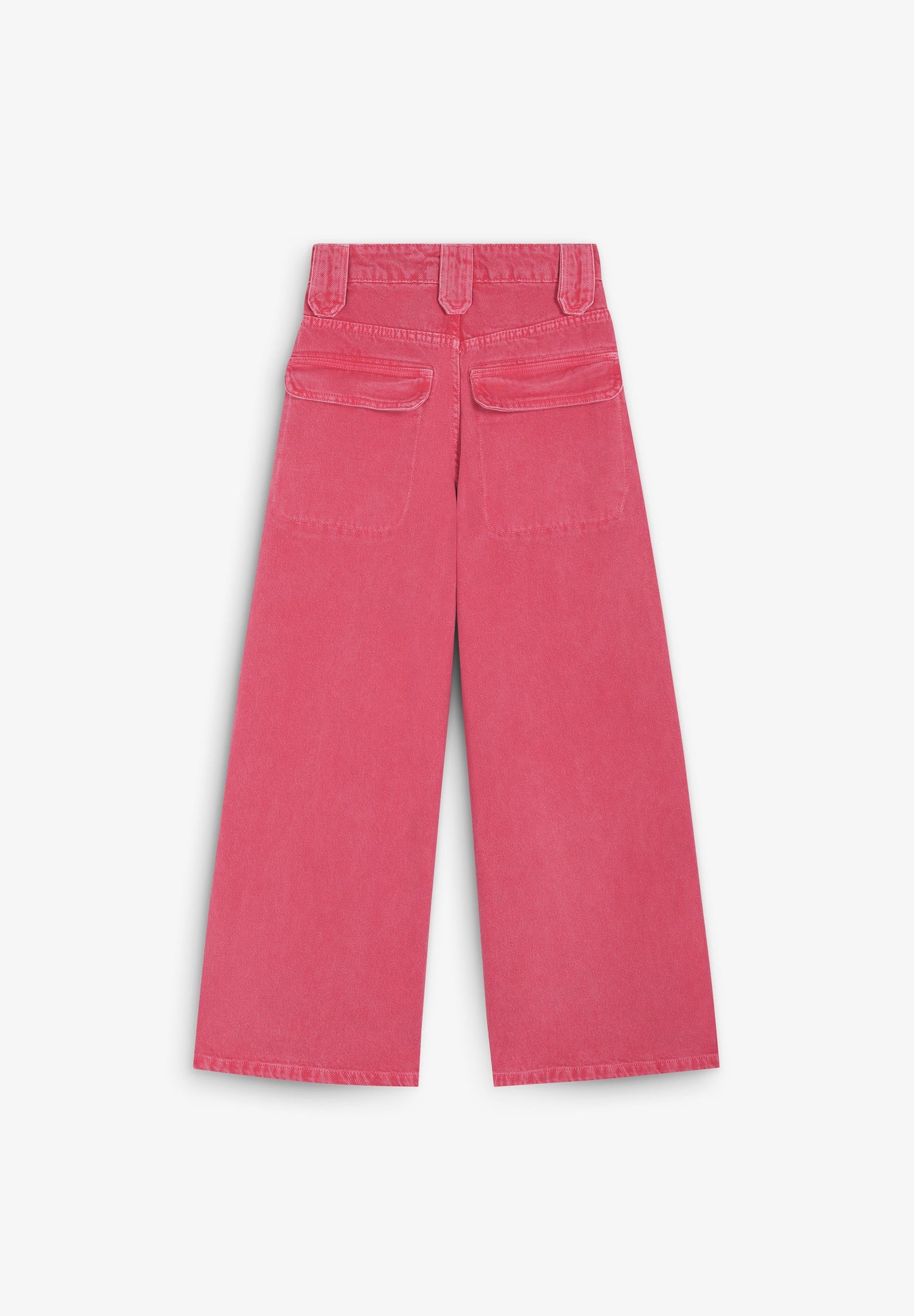 JEANS CULOTTE COM EFEITO DESBOTADO
