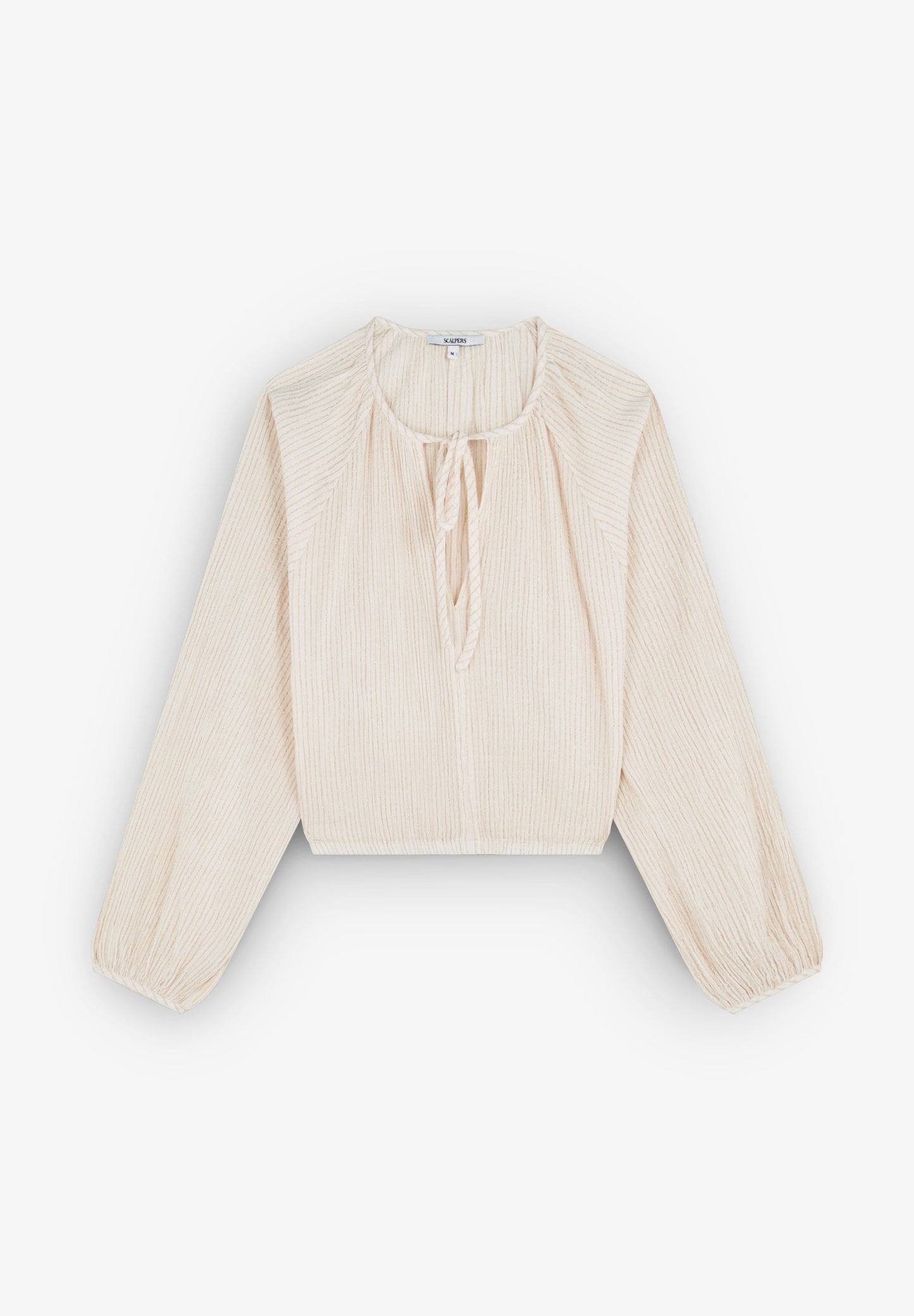 BLUSA ÀS RISCAS EM FIO METALIZADO