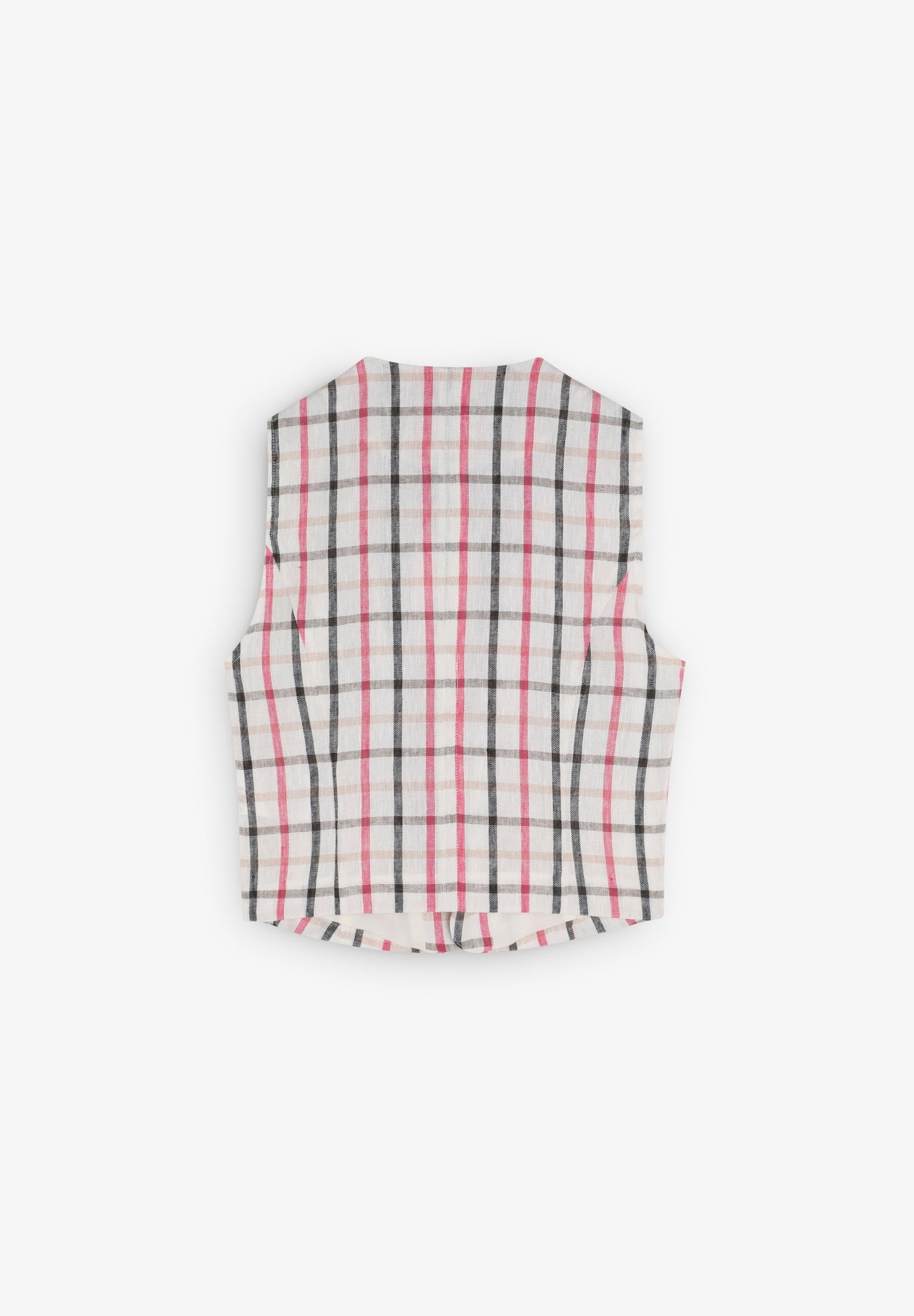 COLETE DE LINHO COM PADRÃO VICHY