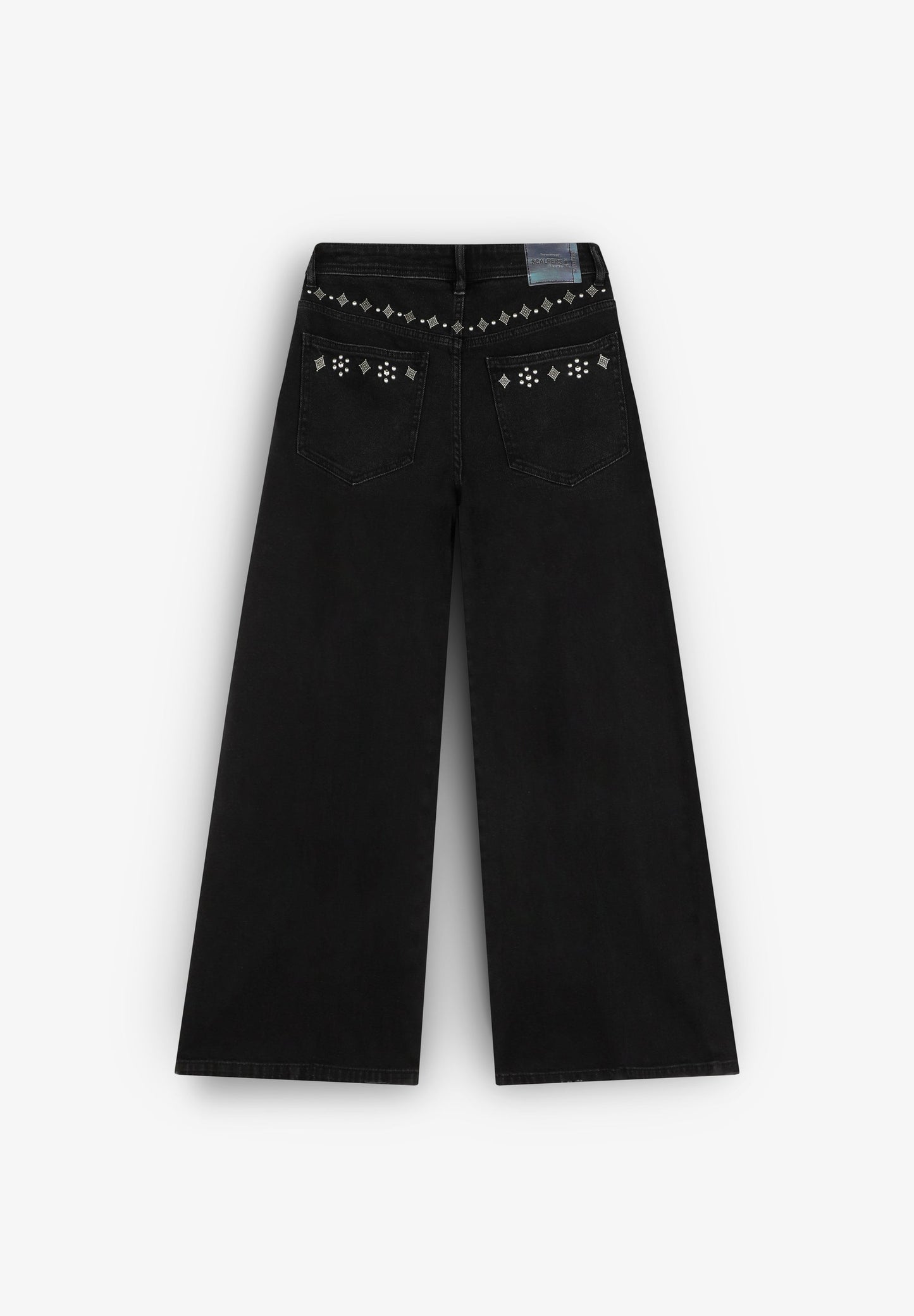 CALÇAS DENIM COM TACHAS SCCULOTTE
