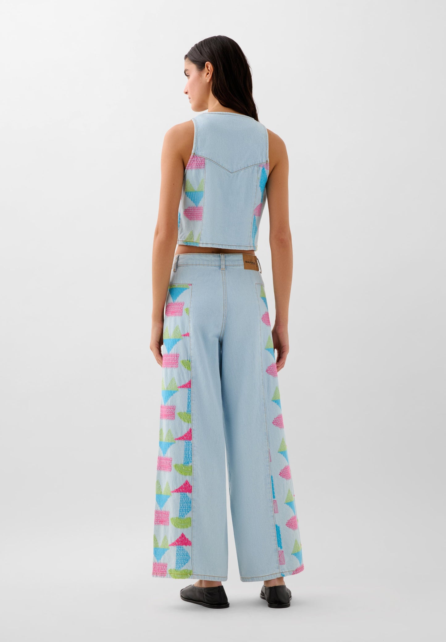 JEANS CULOTTE CO BORDADO