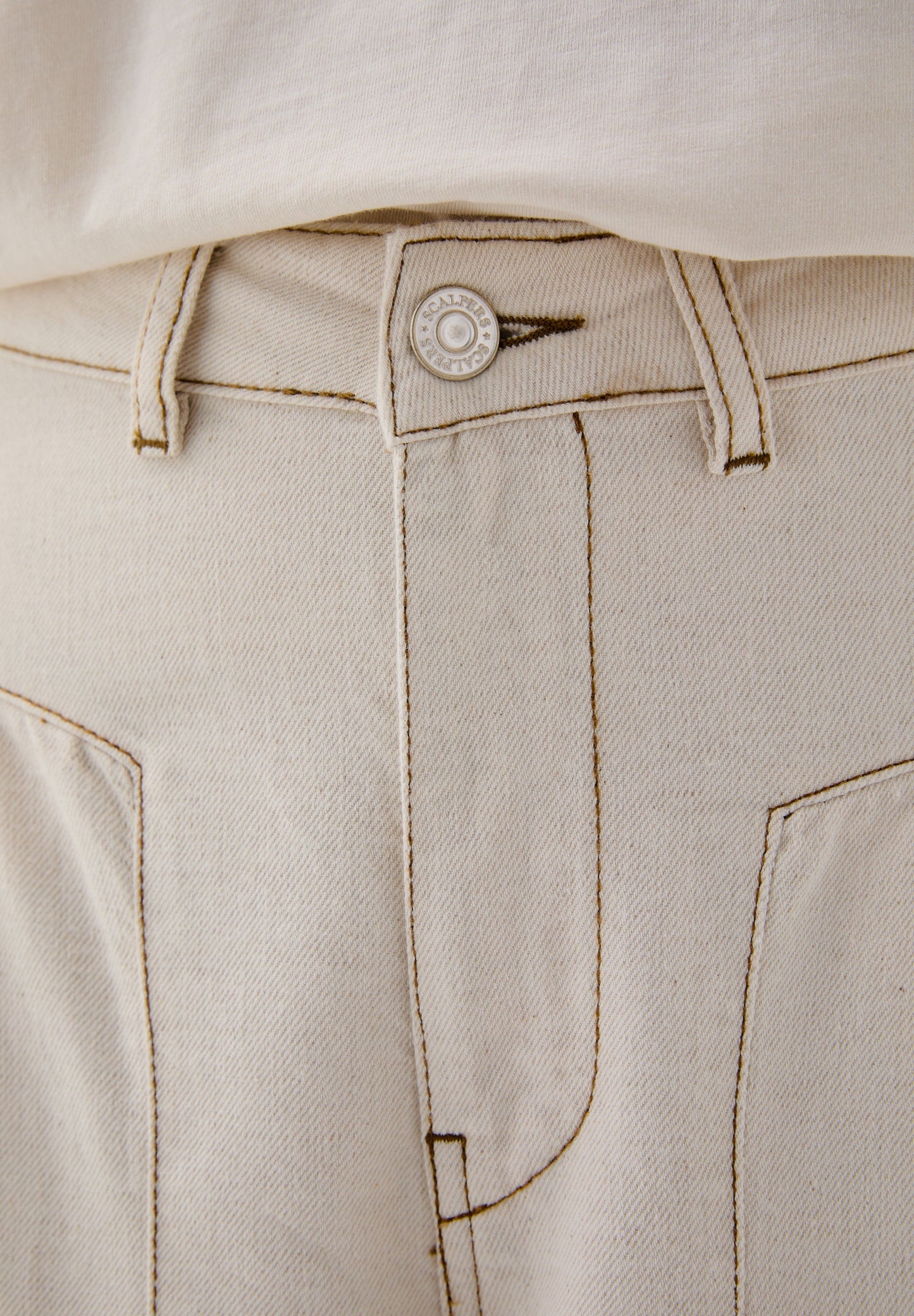 CALÇAS DENIM COM COSTURA