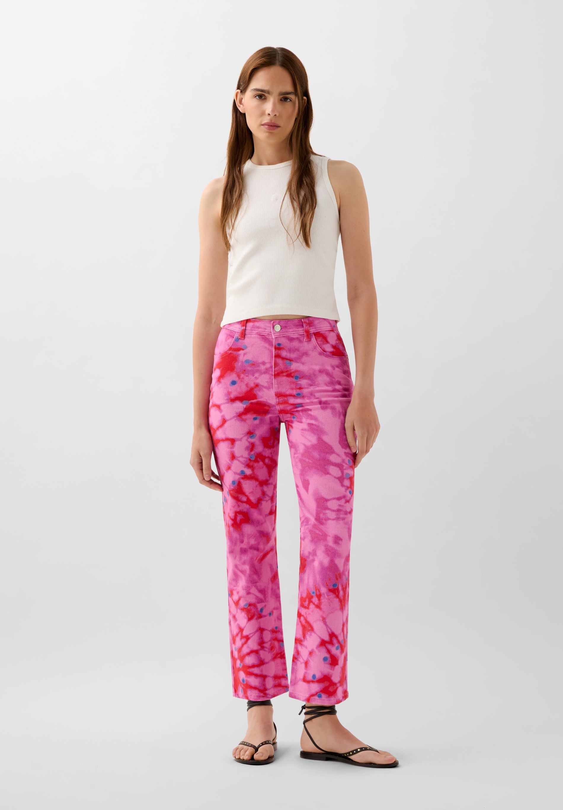 CALÇAS DENIM COM PADRÃO SCSUMMER