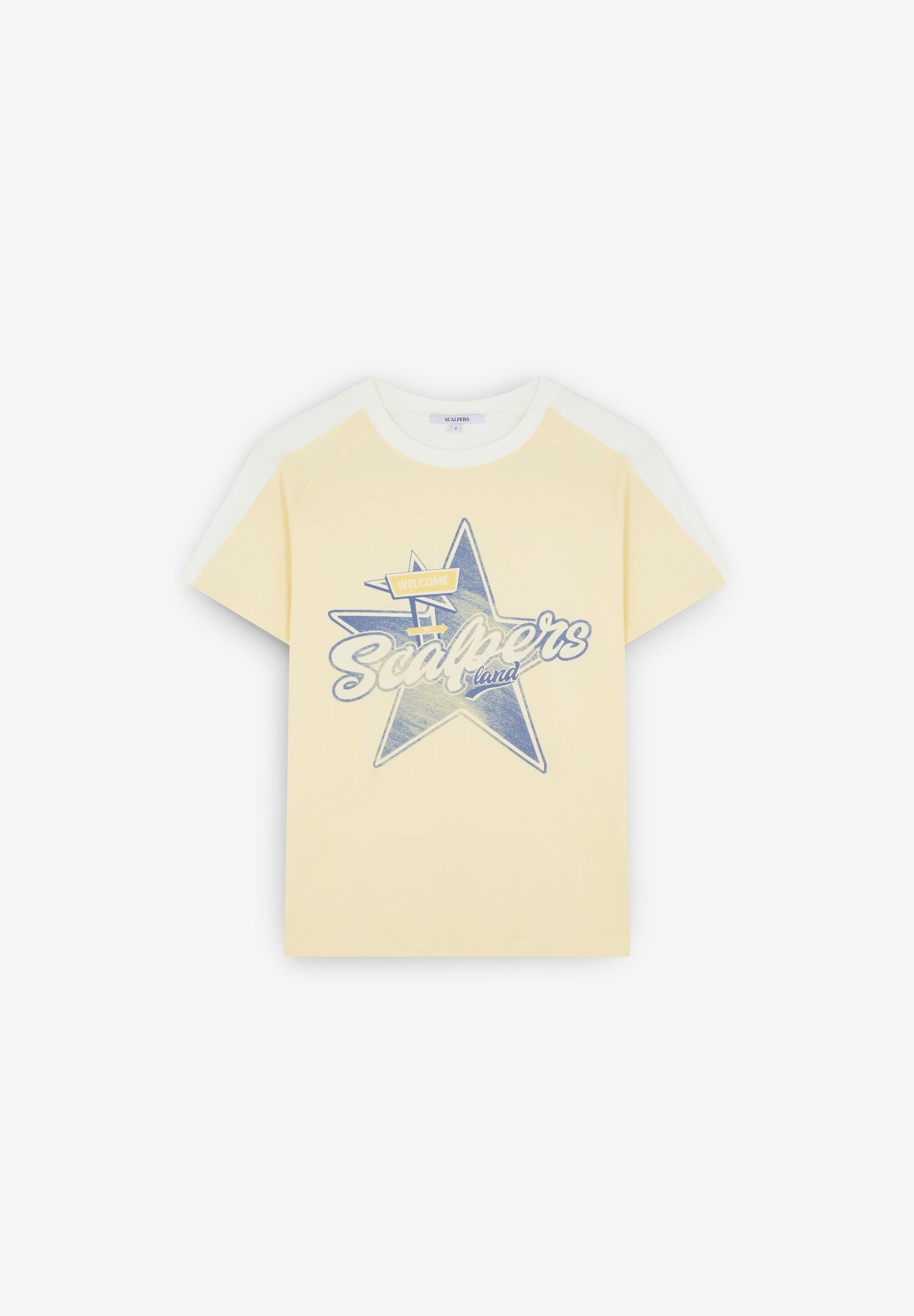 T-SHIRT BICOLOR COM PADRÃO FRONTAL