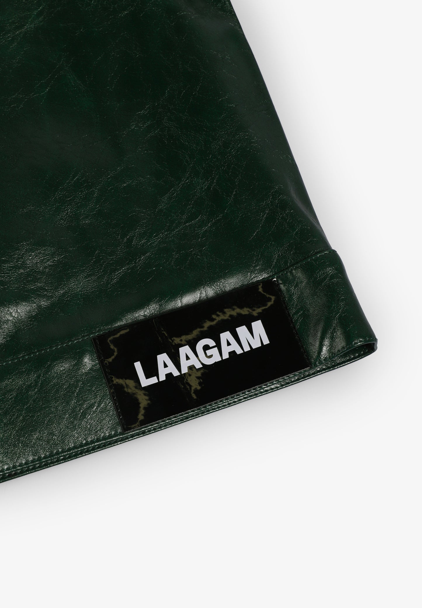 LAAGAM | LENA GREEN FAUX LEATHER JACKET