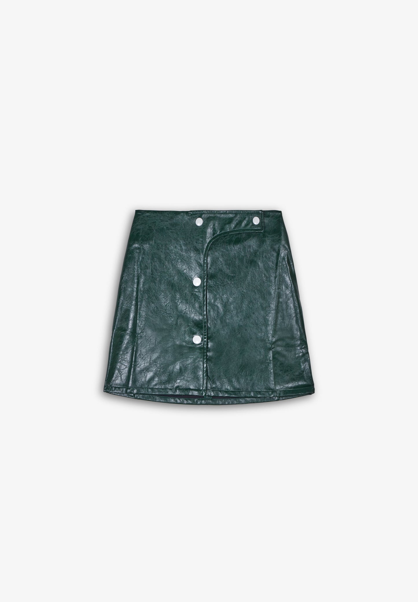 LAAGAM | LENA GREEN FAUX LEATHER SKIRT