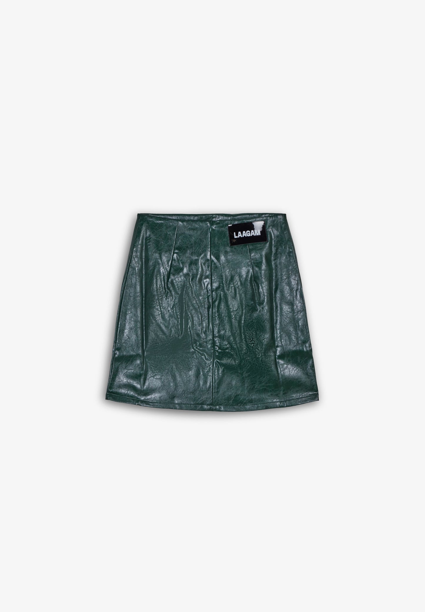 LAAGAM | LENA GREEN FAUX LEATHER SKIRT