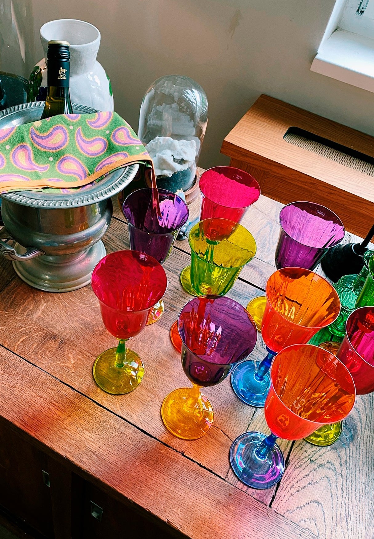 ANNA+NINA | MULTICOLOURED WINE GLASS SET OF 4