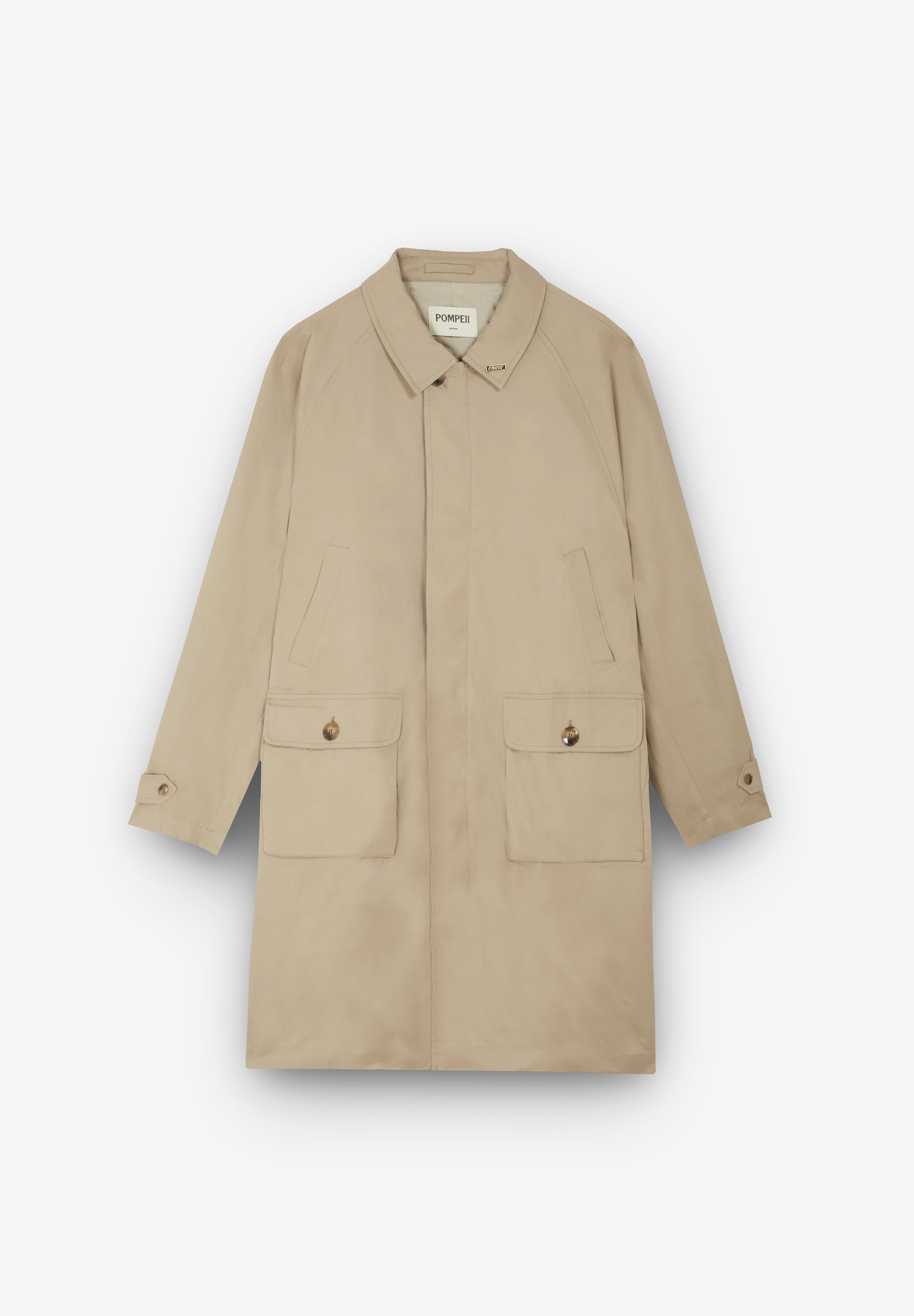 POMPEII BRAND | SAND COTTON MAC COAT