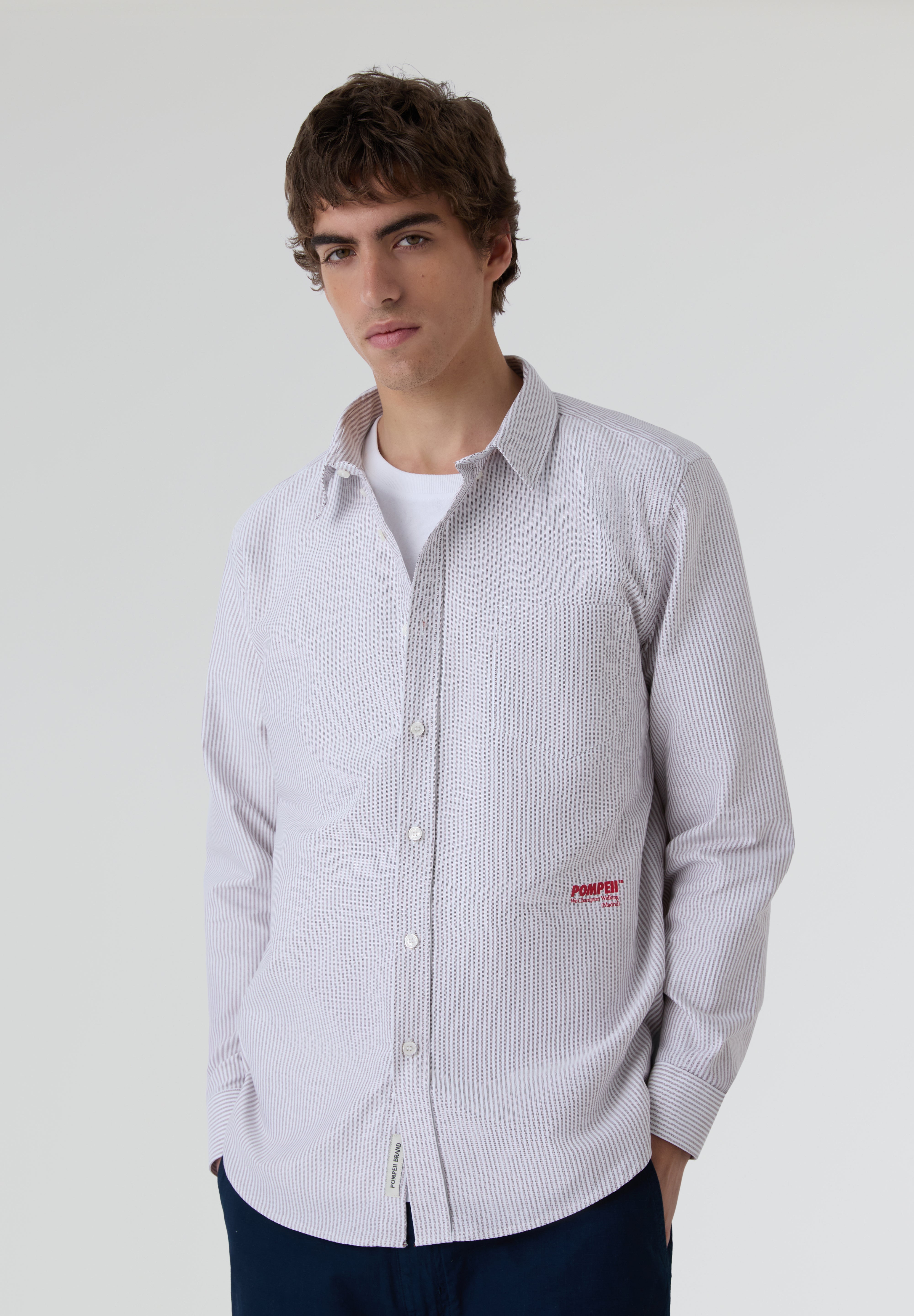 POMPEII BRAND | CAMISA OXFORD RISCA WINE