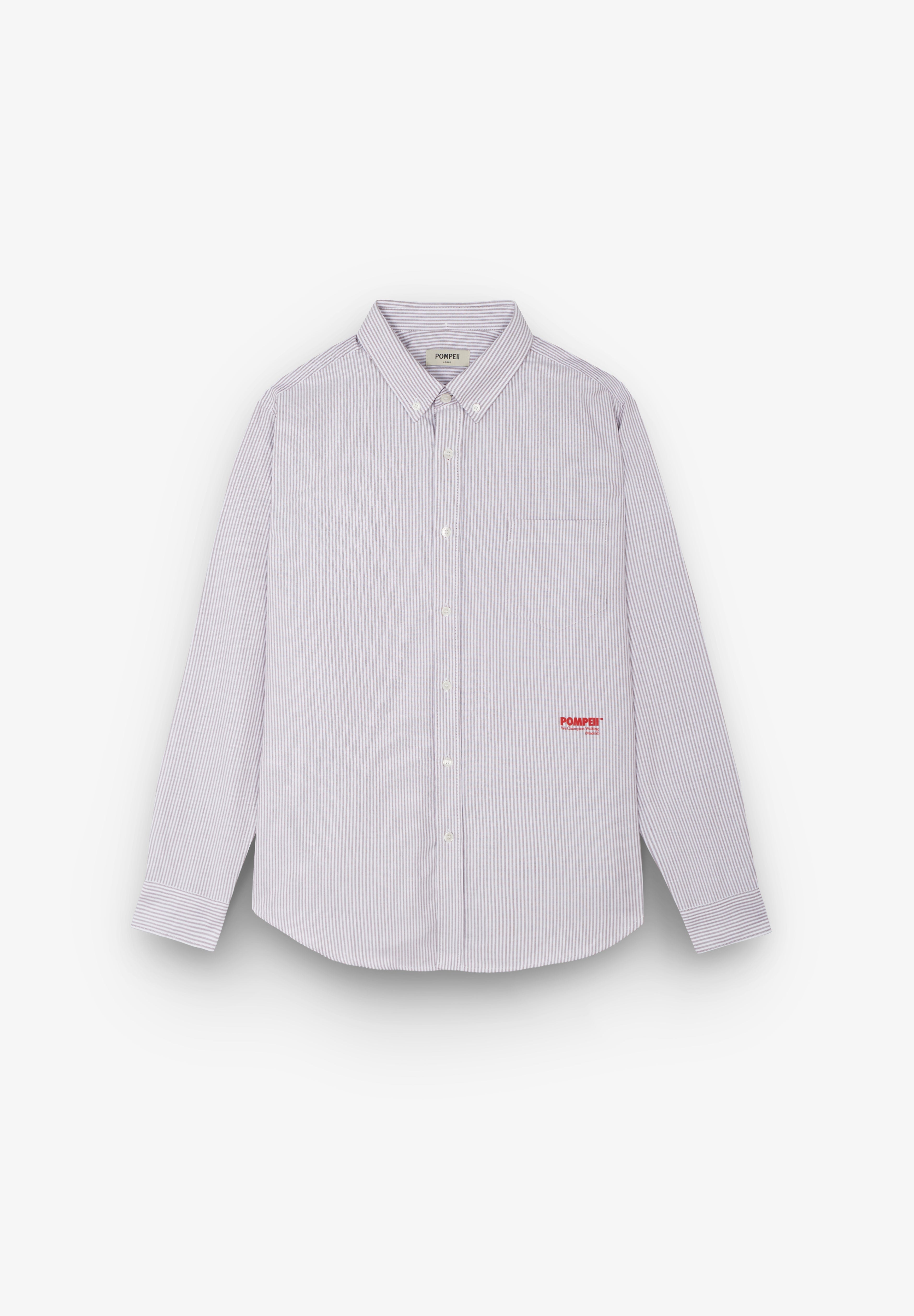 POMPEII BRAND | STRIPE WINE OXFORD SHIRT