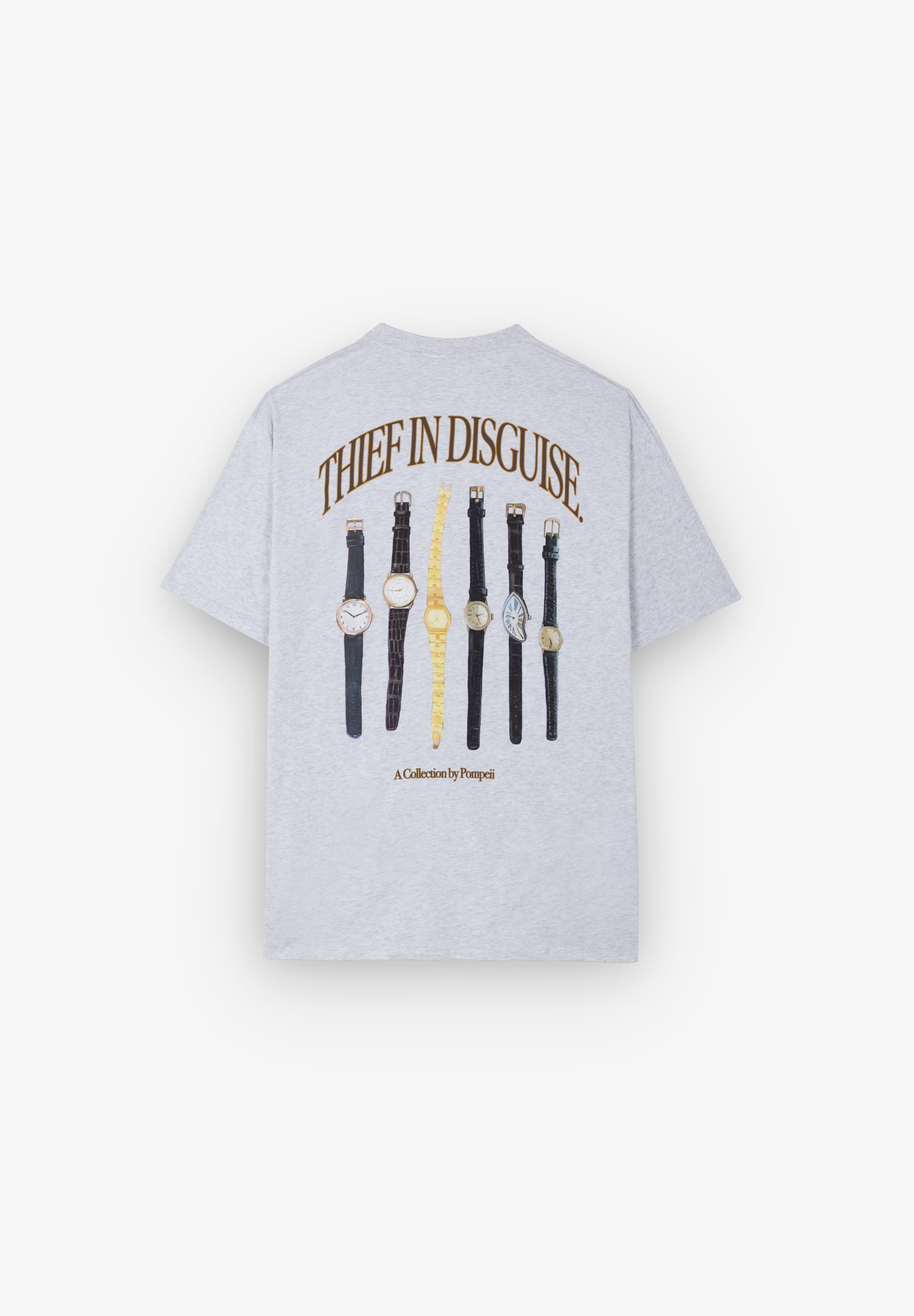POMPEII BRAND | T-SHIRT MELANGE CINZENTA THIEF IN DISGUISE