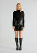 LAAGAM | LENA BLACK FAUX LEATHER SKIRT