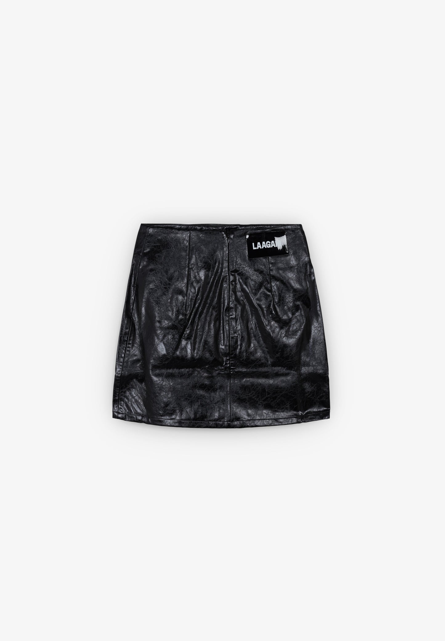 LAAGAM | LENA BLACK FAUX LEATHER SKIRT