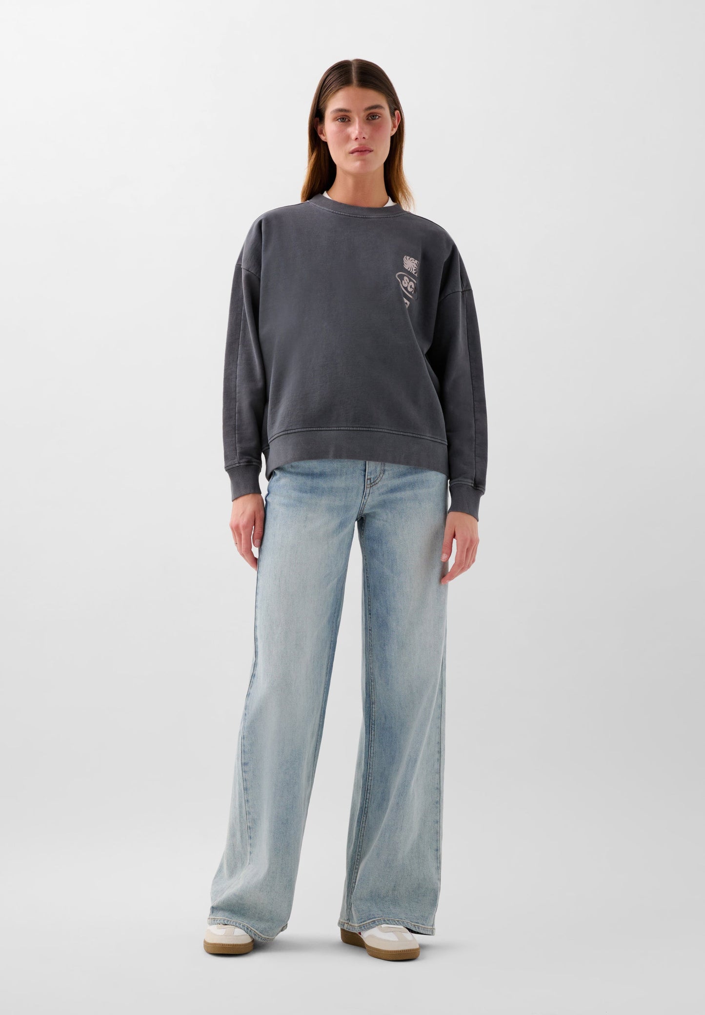 SWEATSHIRT DESBOTADA COM PADRÃO