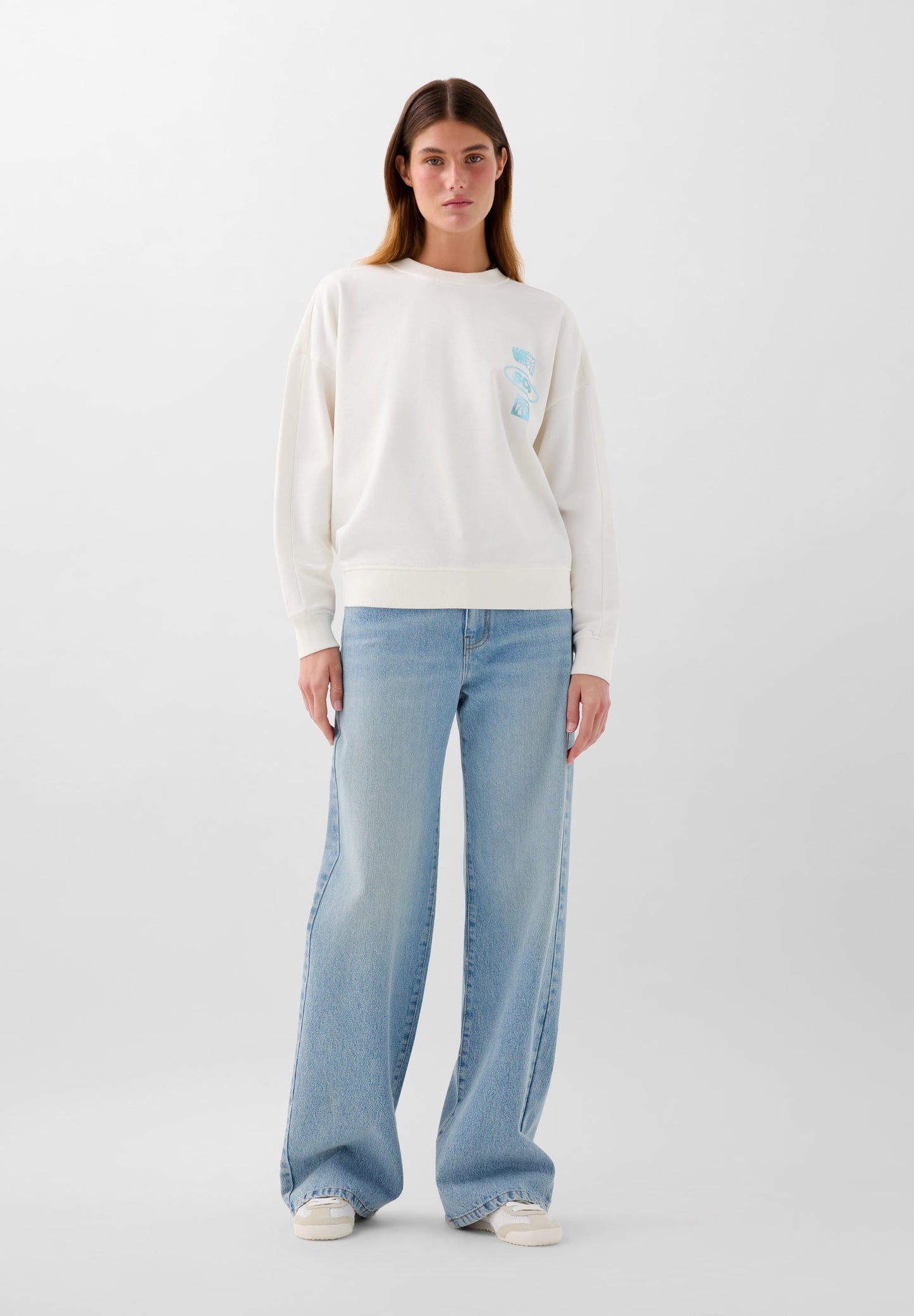 SWEATSHIRT DESBOTADA COM PADRÃO