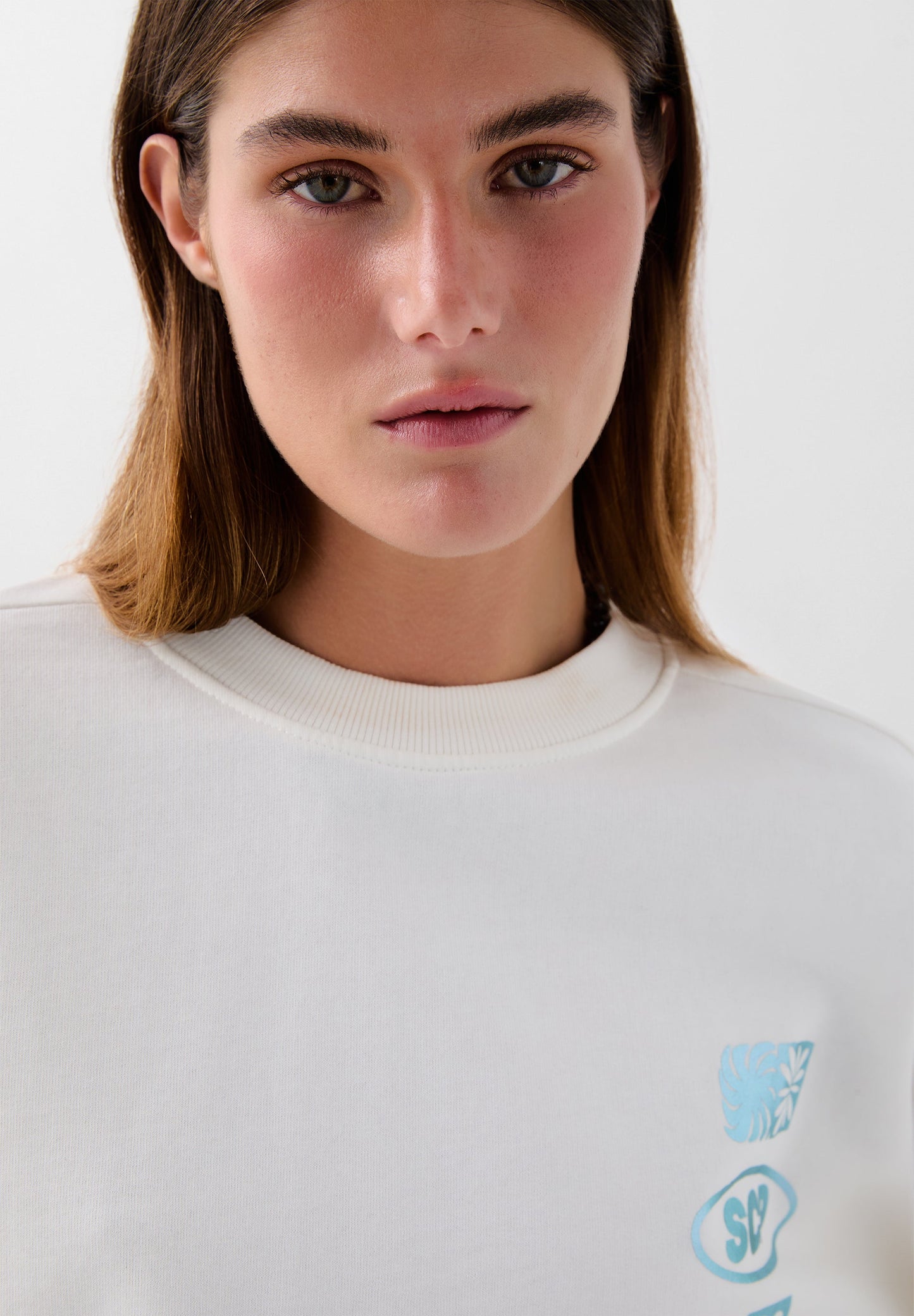 SWEATSHIRT DESBOTADA COM PADRÃO