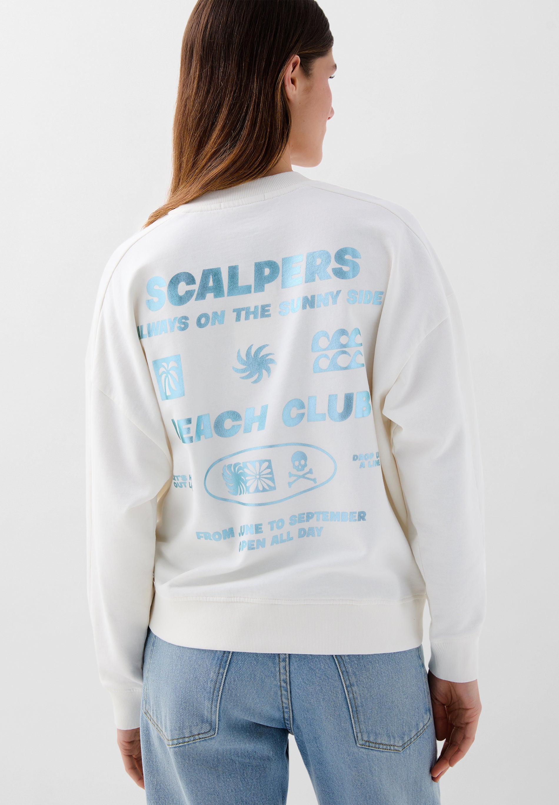 SWEATSHIRT DESBOTADA COM PADRÃO