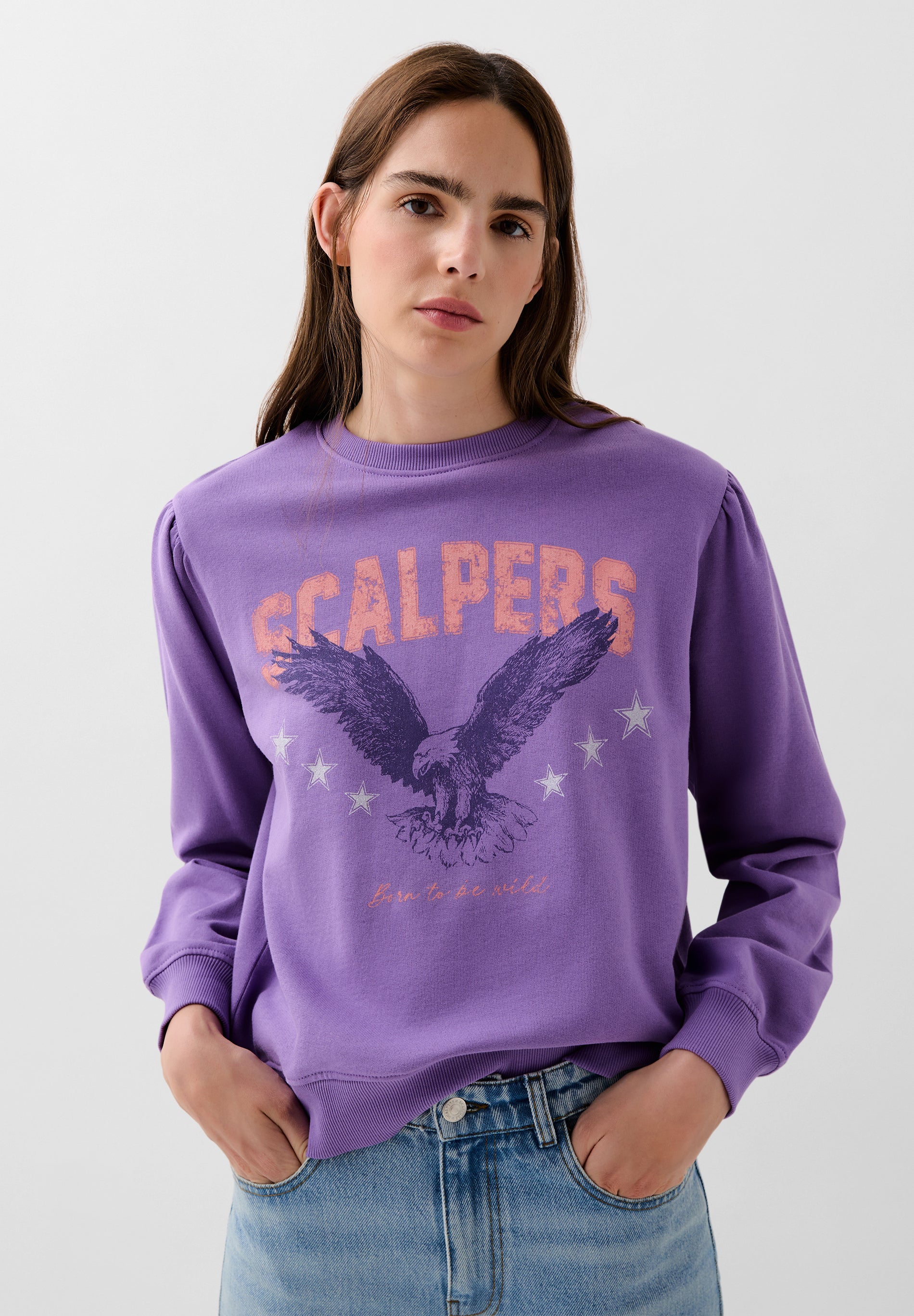 SWEATSHIRT COM PADRÃO DESBOTADO