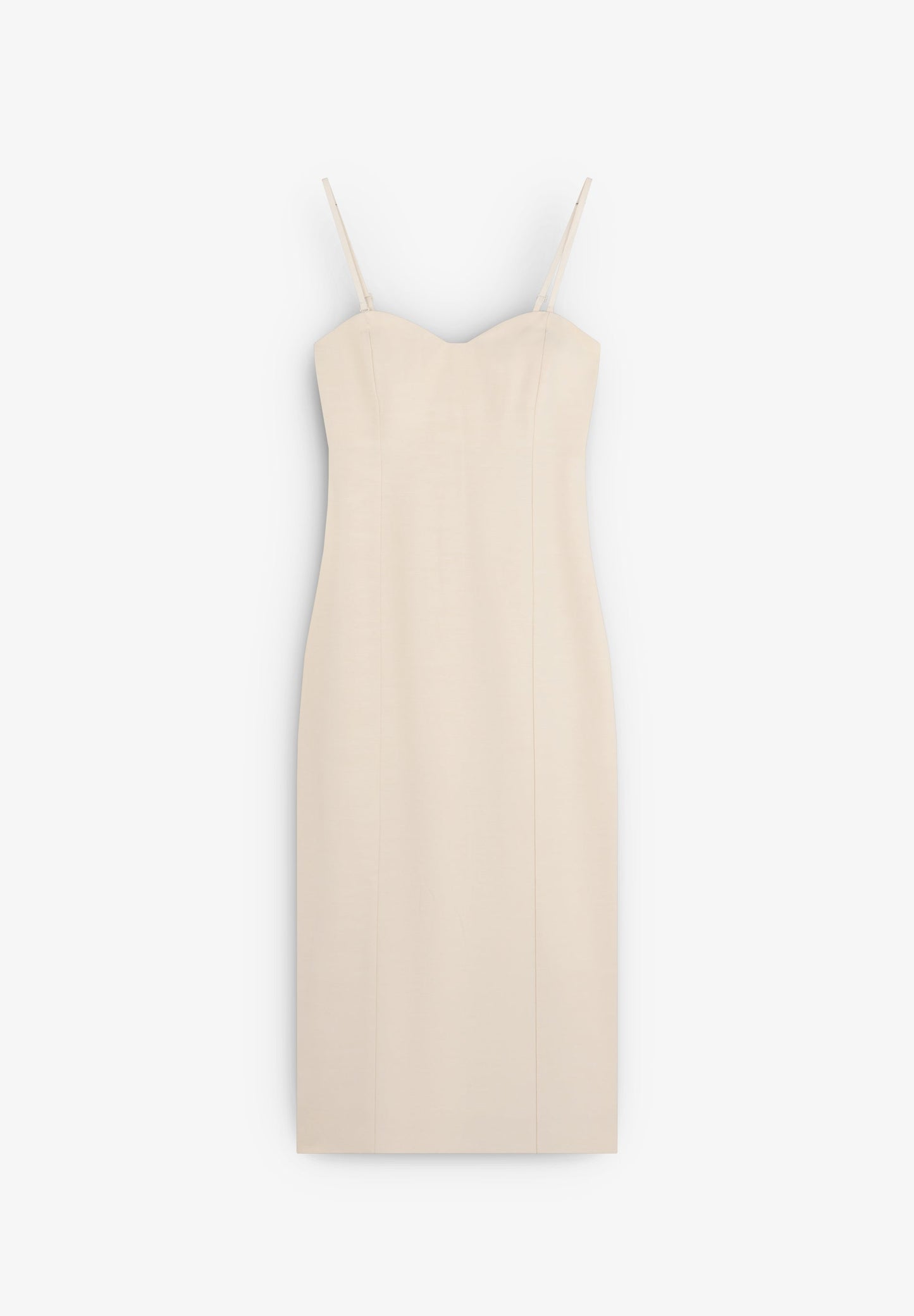 VESTIDO COM PINÇAS E ABERTURA