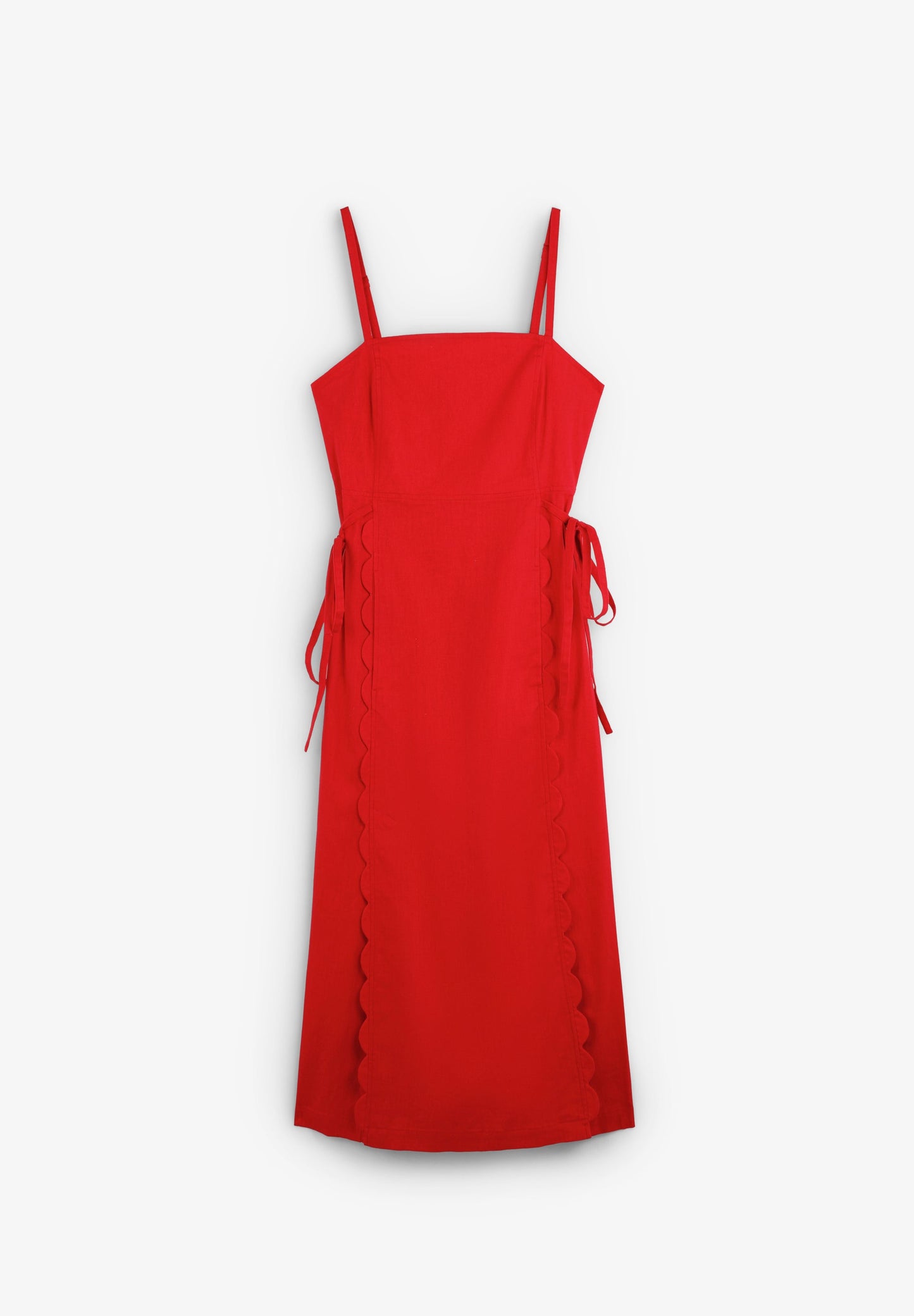 VESTIDO COM ABERTURA E LAÇOS