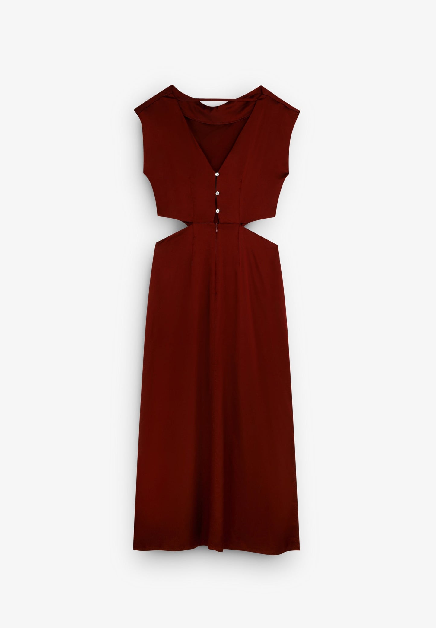 VESTIDO ACETINADO COM ABERTURAS