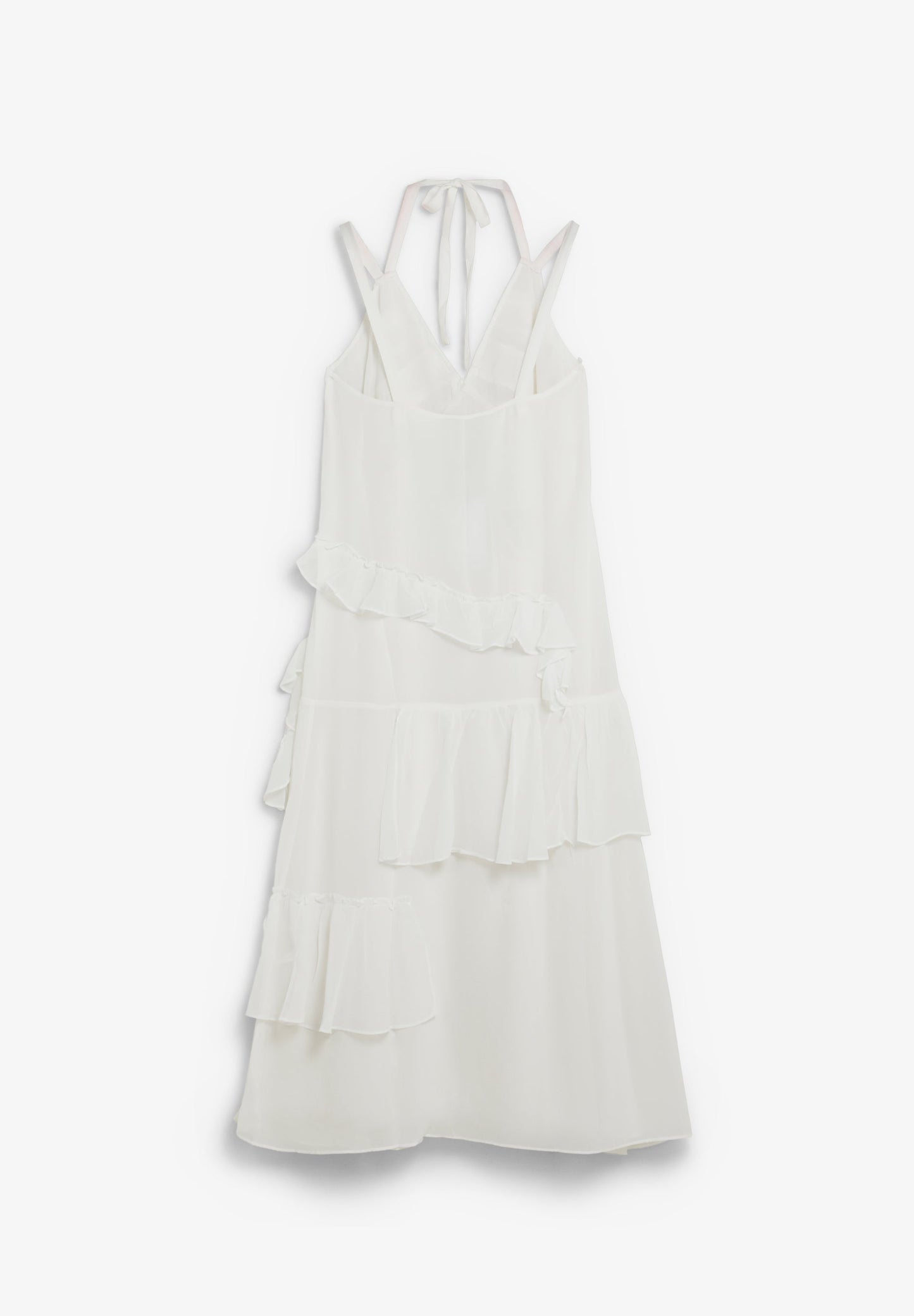 VESTIDO COM RENDA E FOLHOS