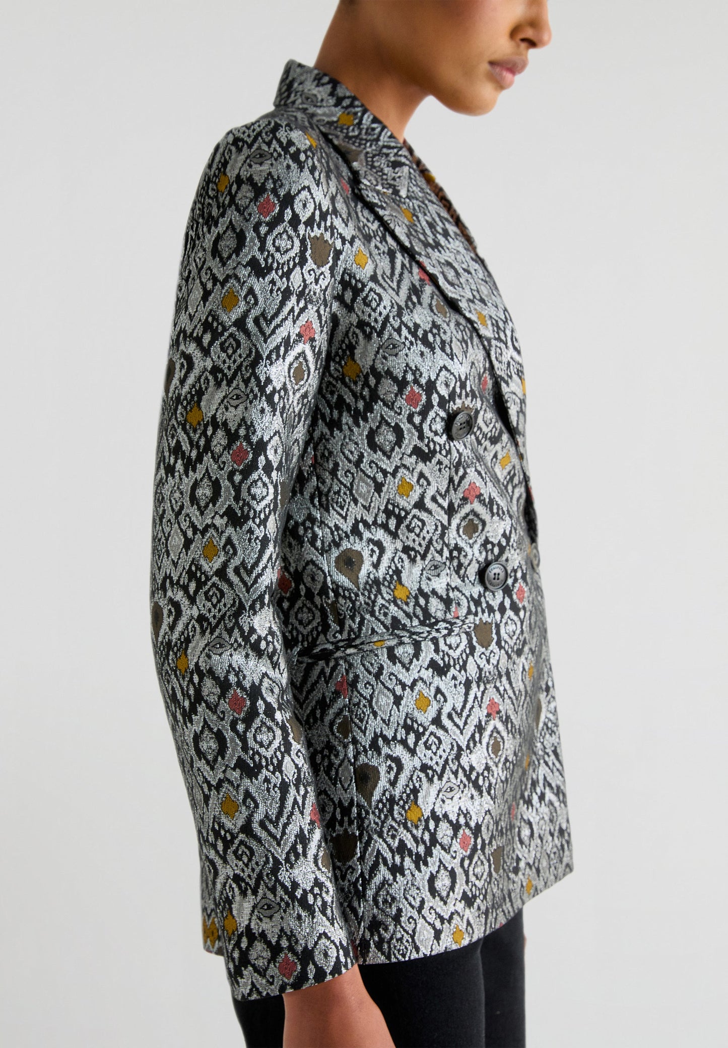 BLAZER DE JACQUARD METALIZADO