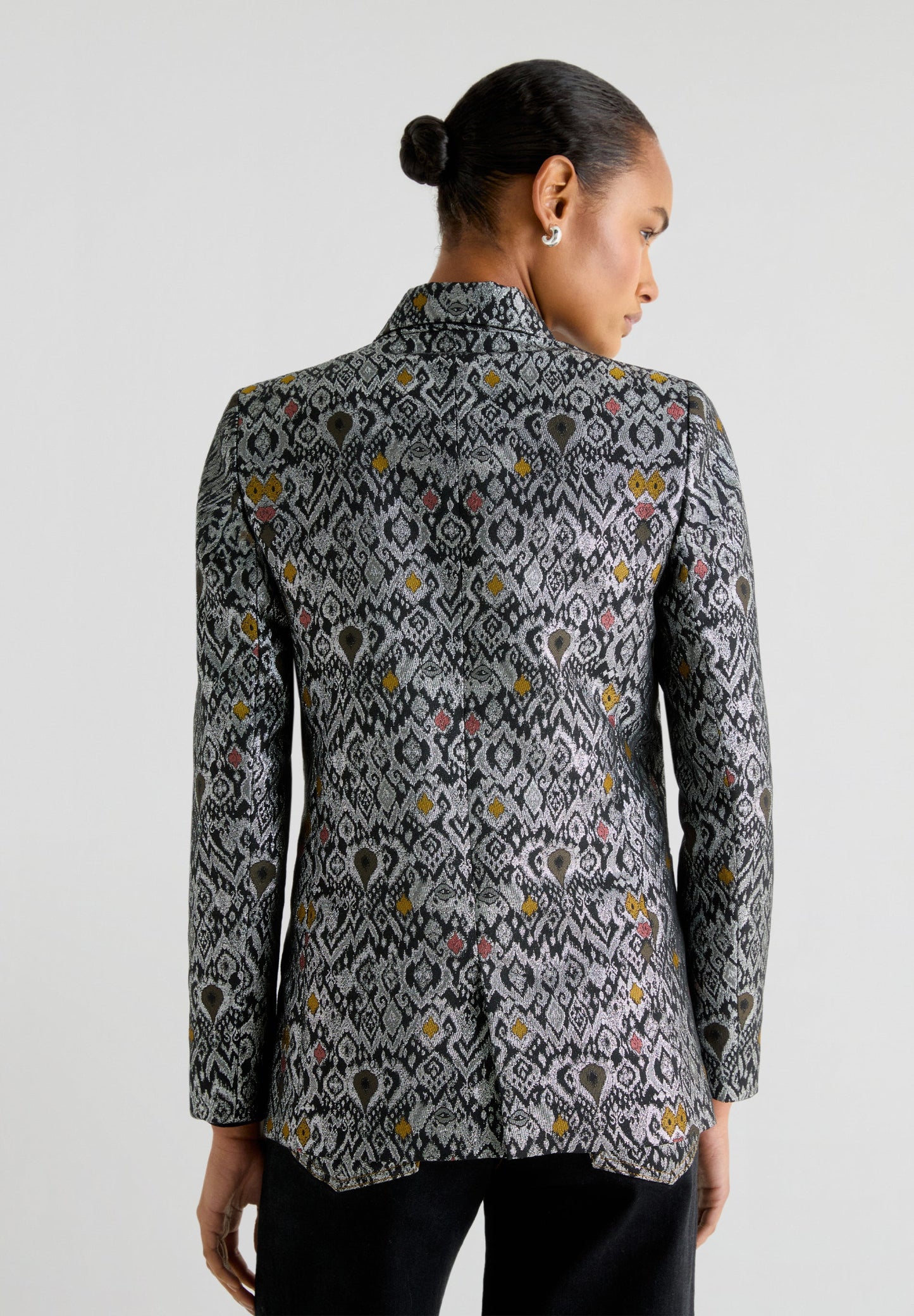 BLAZER DE JACQUARD METALIZADO