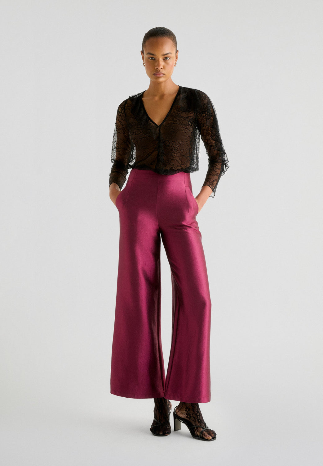 PANTALÓN SATINADO CULOTTE - Scalpers