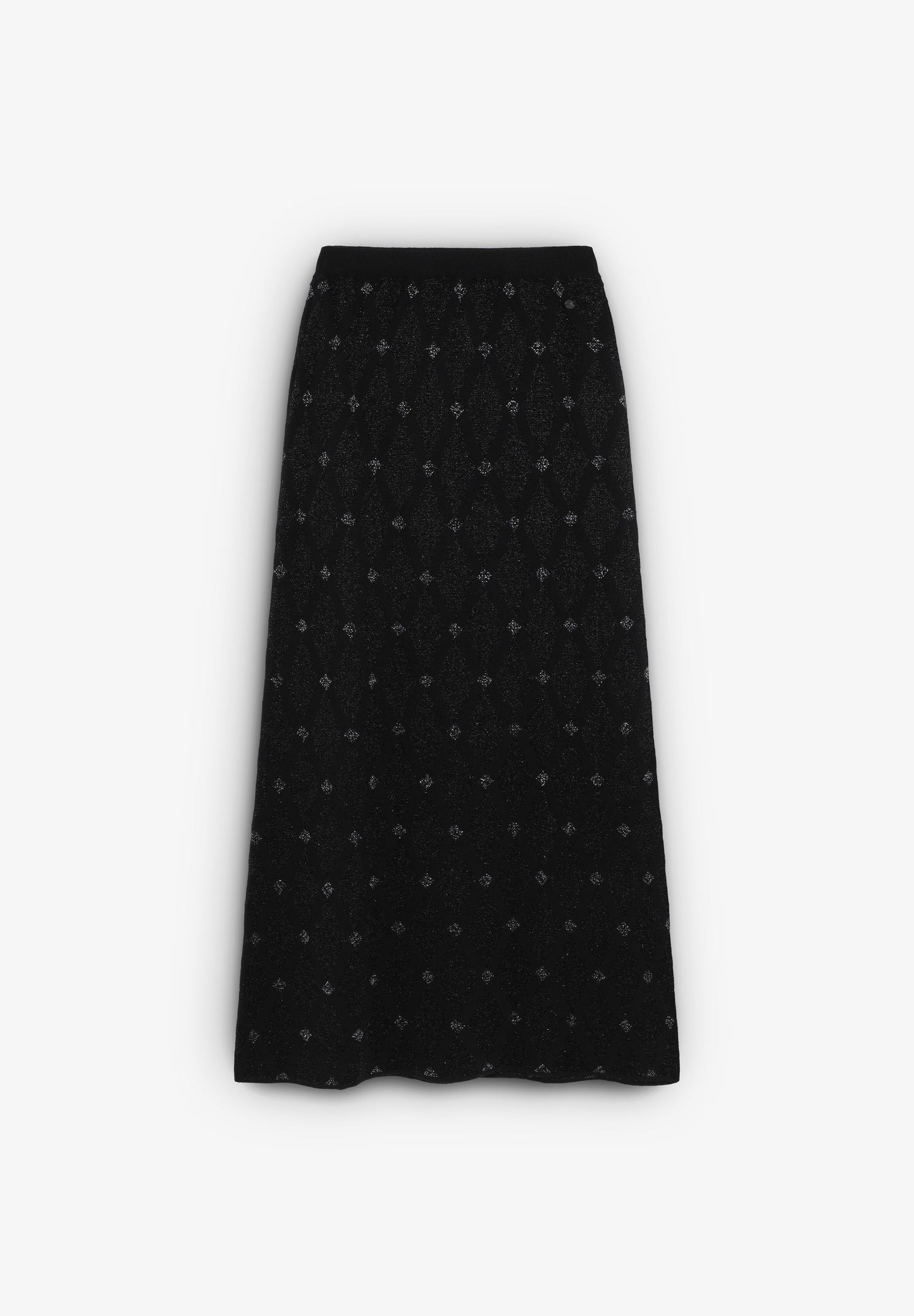 SAIA MIDI DE MALHA TEXTURA DIAMANTE
