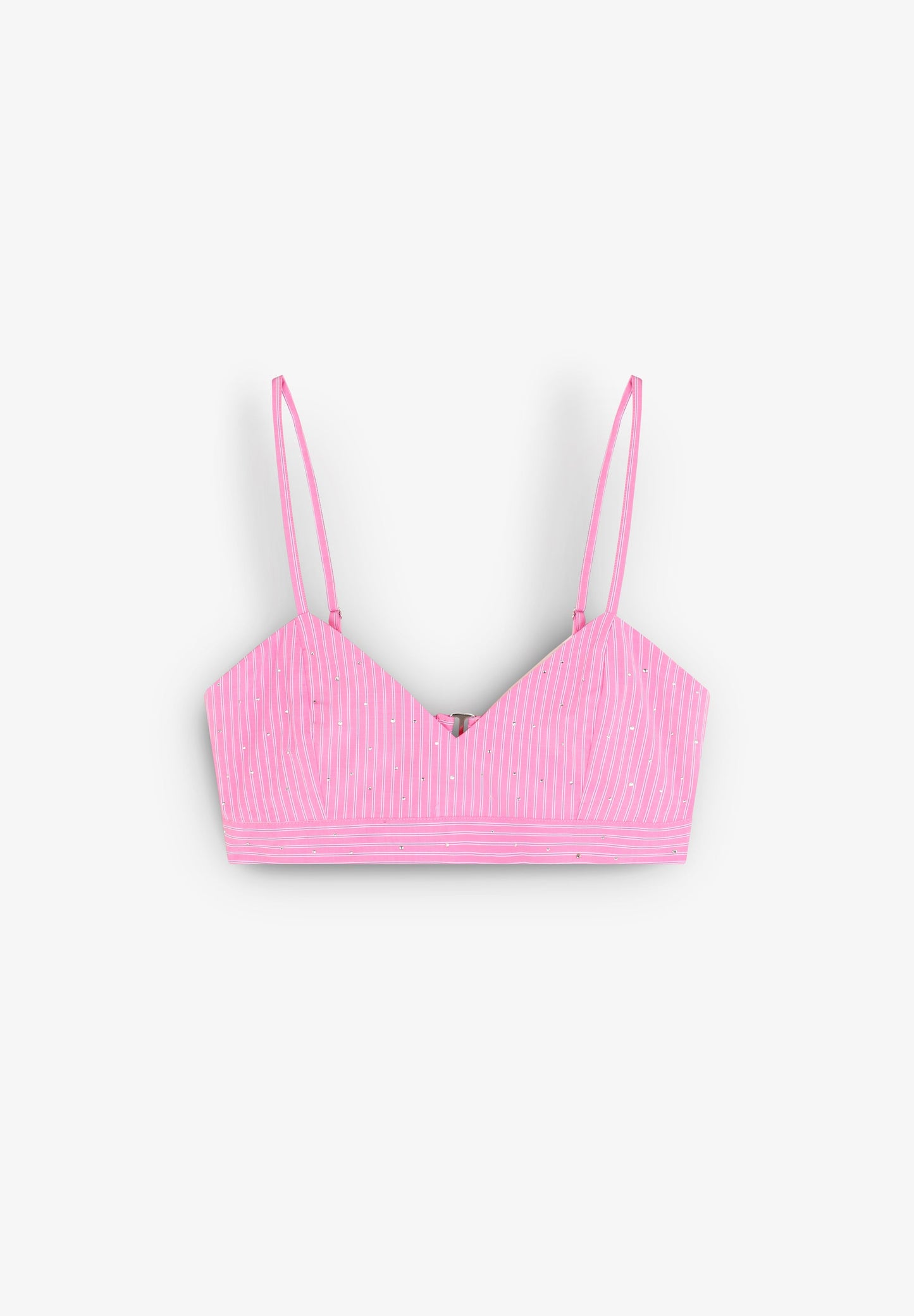 CONJUNTO DE CAMISA BRALETTE RISCAS STRASS