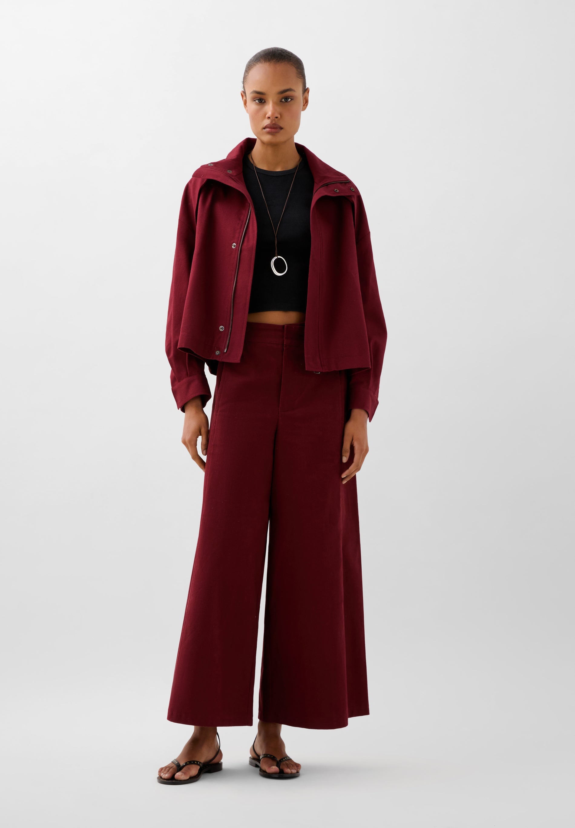 CALÇAS CULOTTES EM ALGODÃO