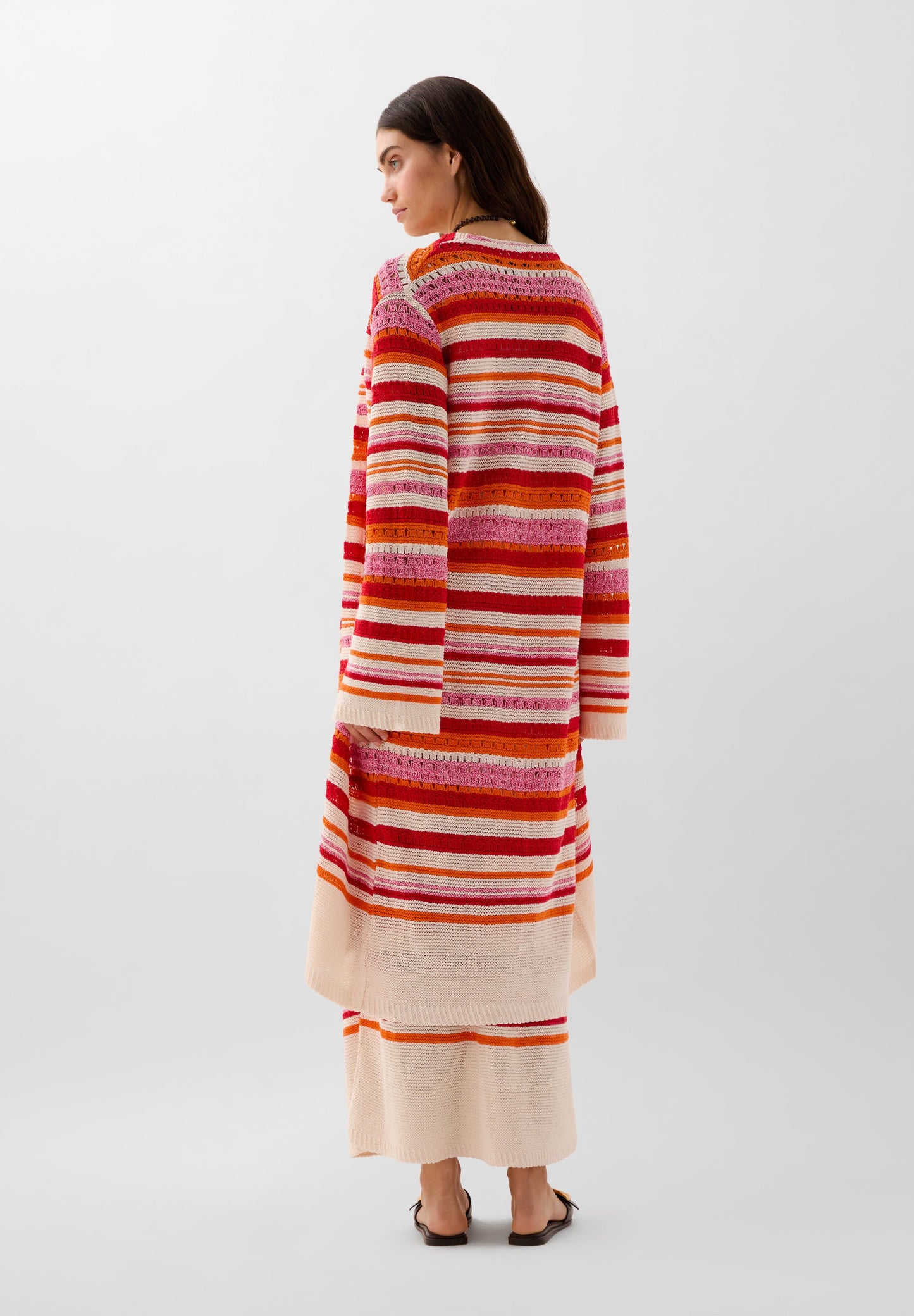 CARDIGAN EM CROCHET MULTICOLORIDO