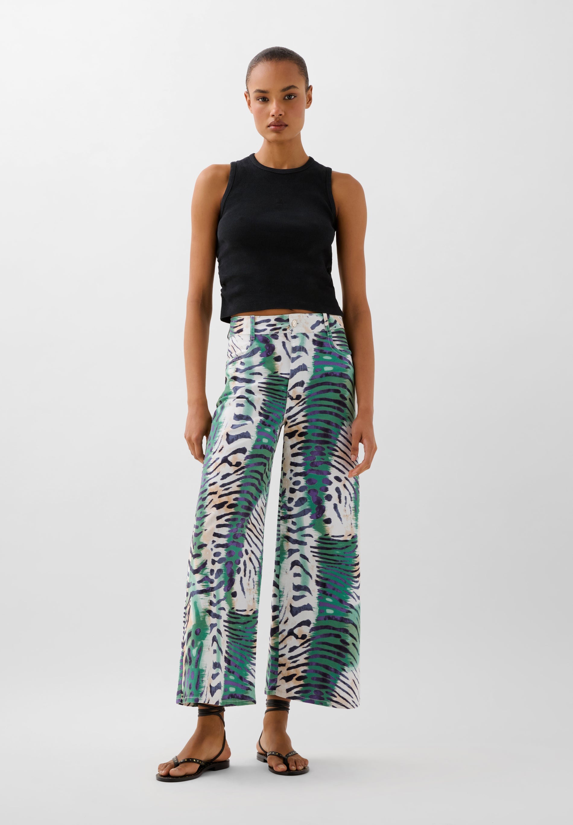 CALÇAS JEANS PADRÃO CULOTTE