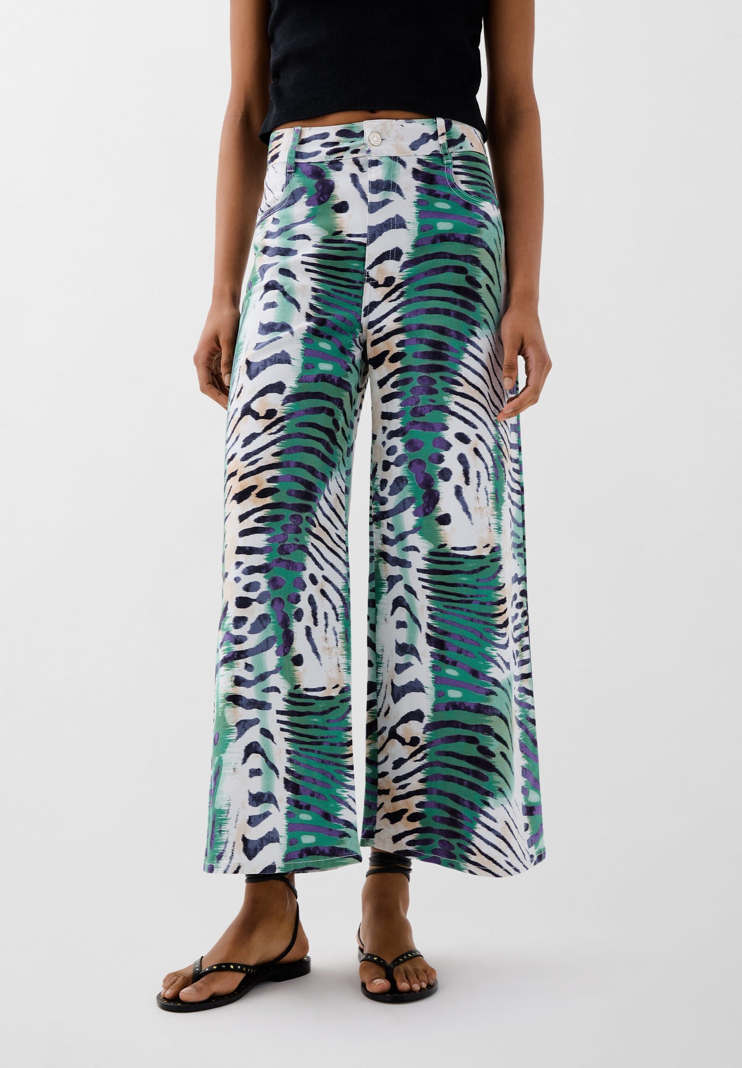 CALÇAS JEANS PADRÃO CULOTTE