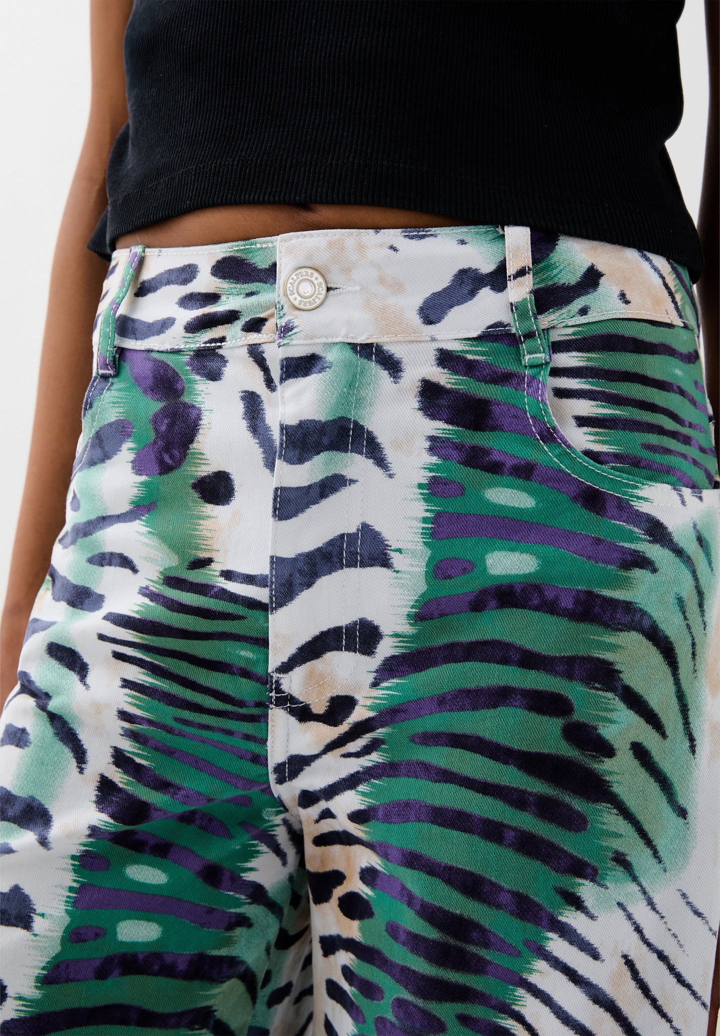 CALÇAS JEANS PADRÃO CULOTTE