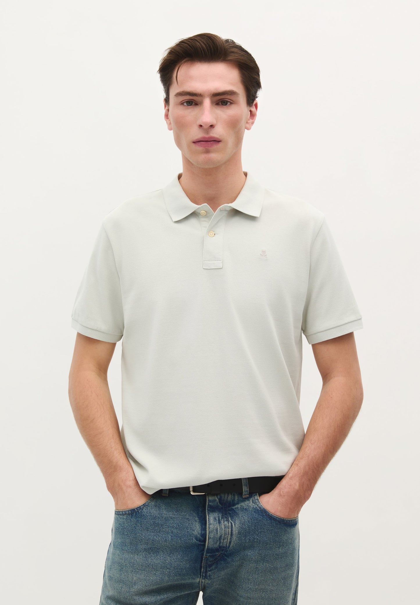 CAMISA POLO BÁSICA COM SKULL