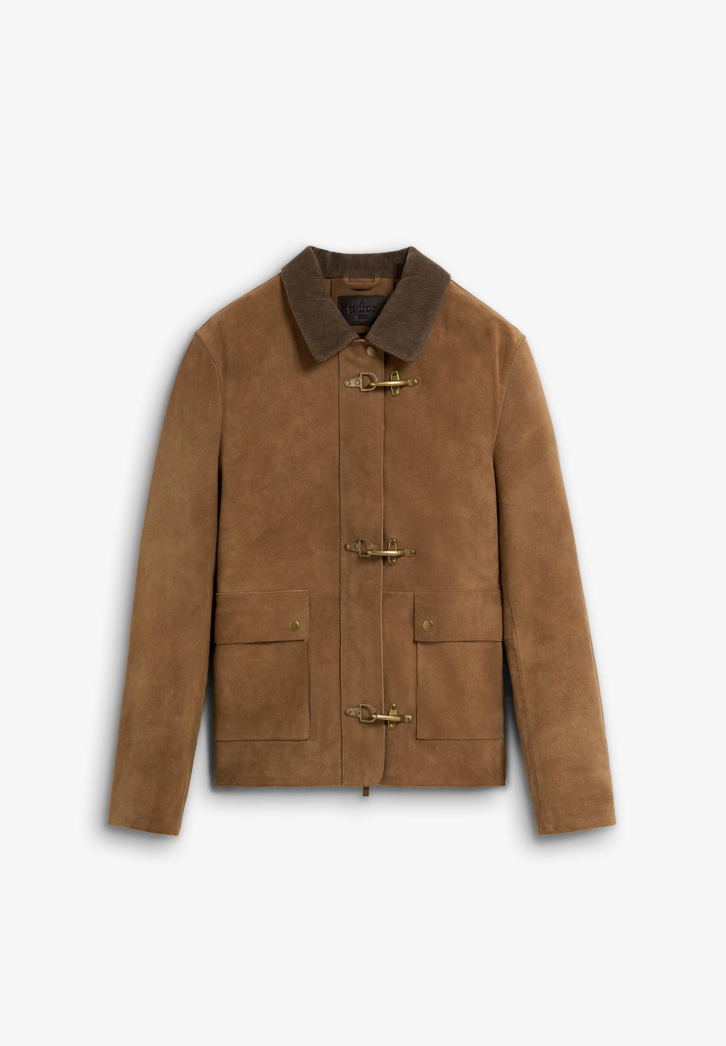 CARDIGAN DE PELE COM GOLA DE BOMBAZINA