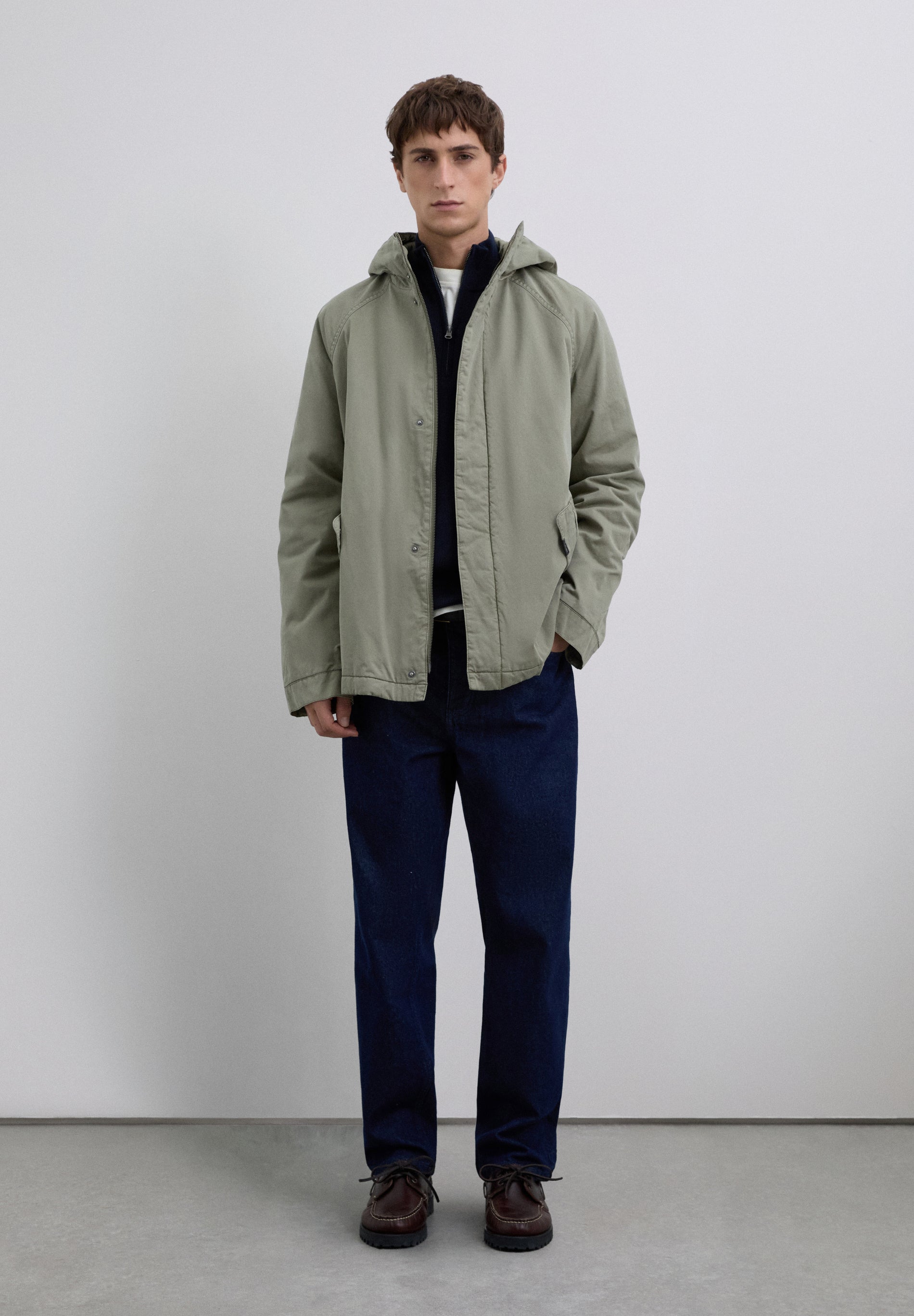 PARKA COM CAPUZ DE ALGODÃO