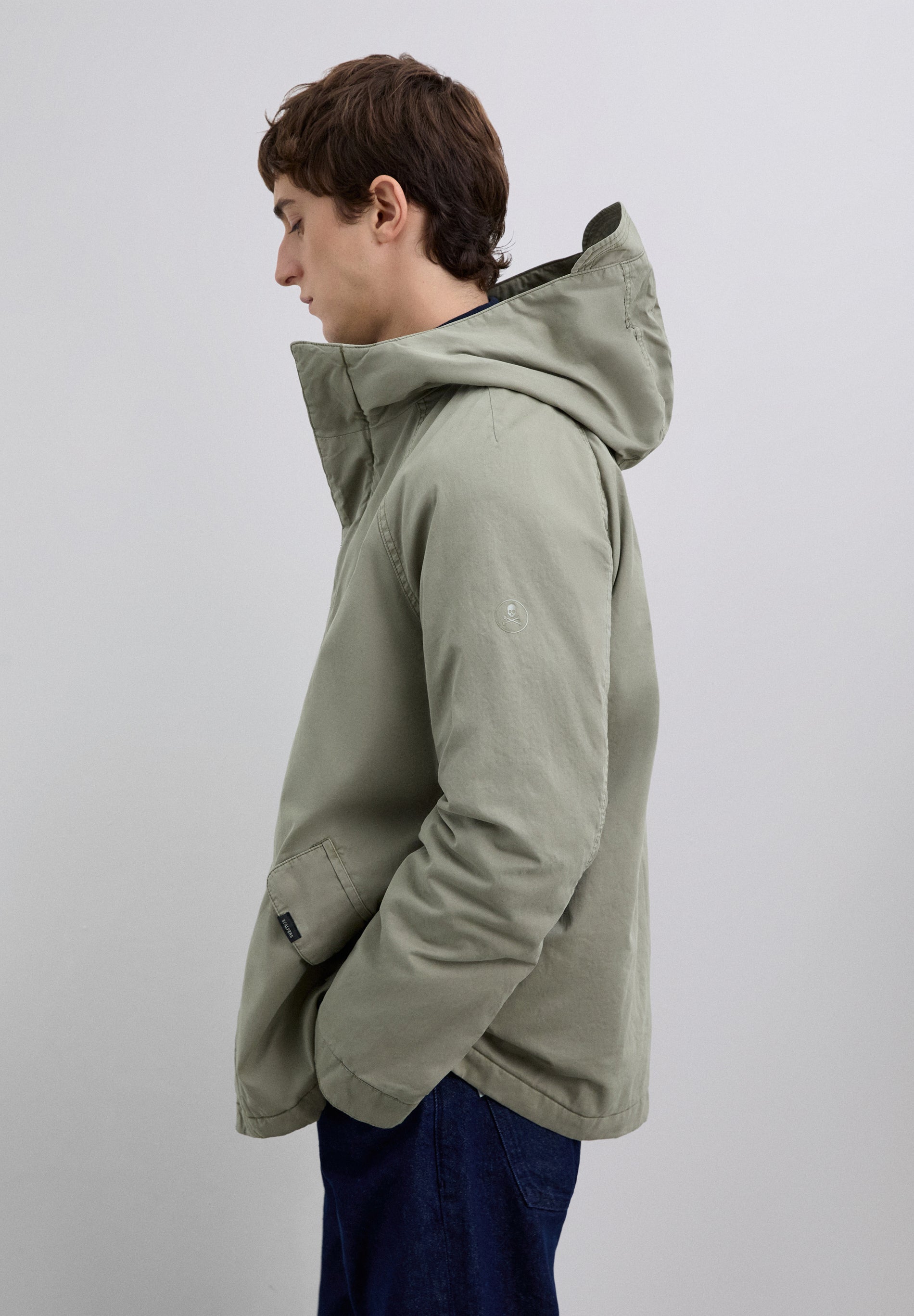 PARKA COM CAPUZ DE ALGODÃO