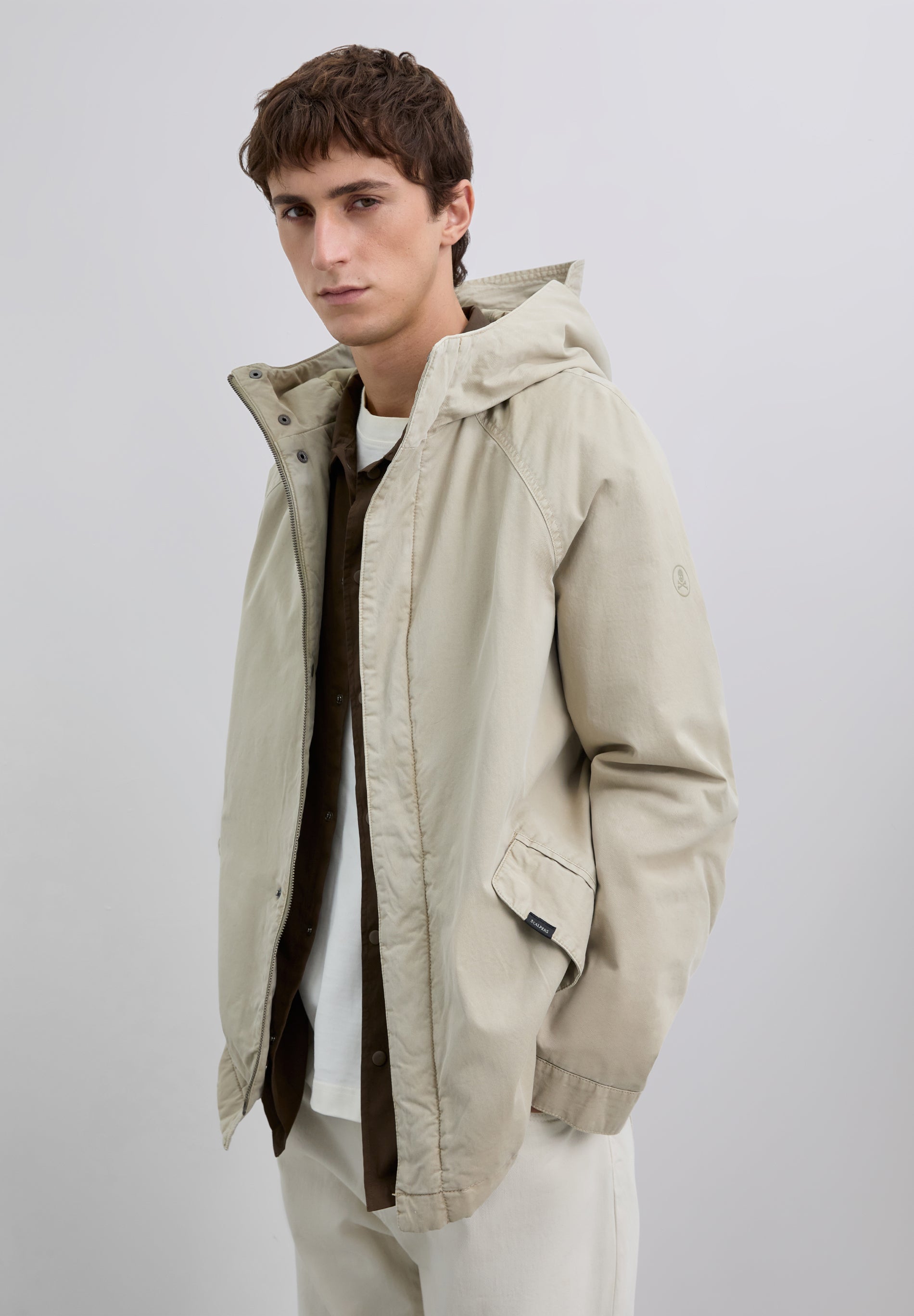 PARKA COM CAPUZ DE ALGODÃO