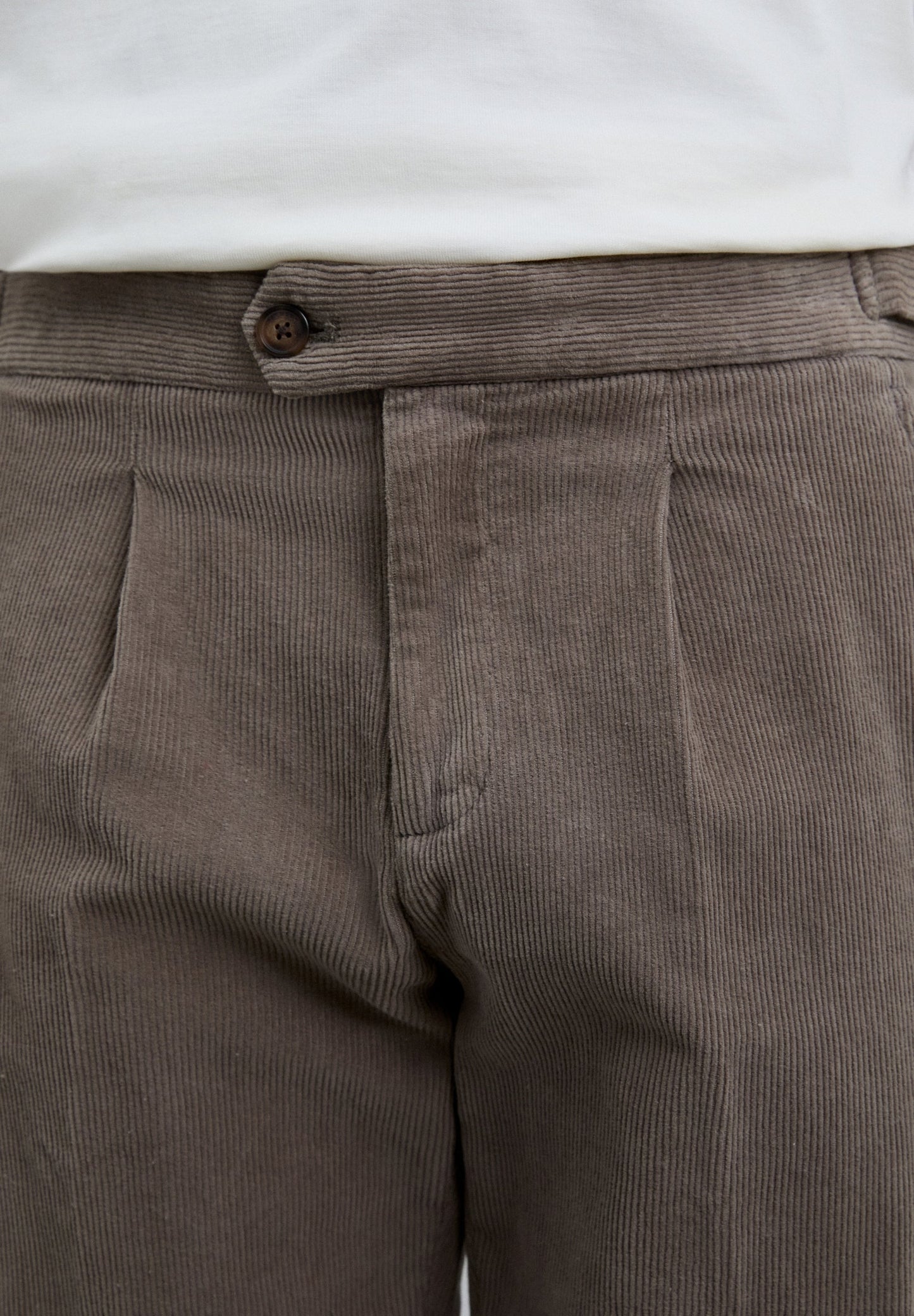 CALÇAS DE BOMBAZINA COM PINÇAS SLIM FIT